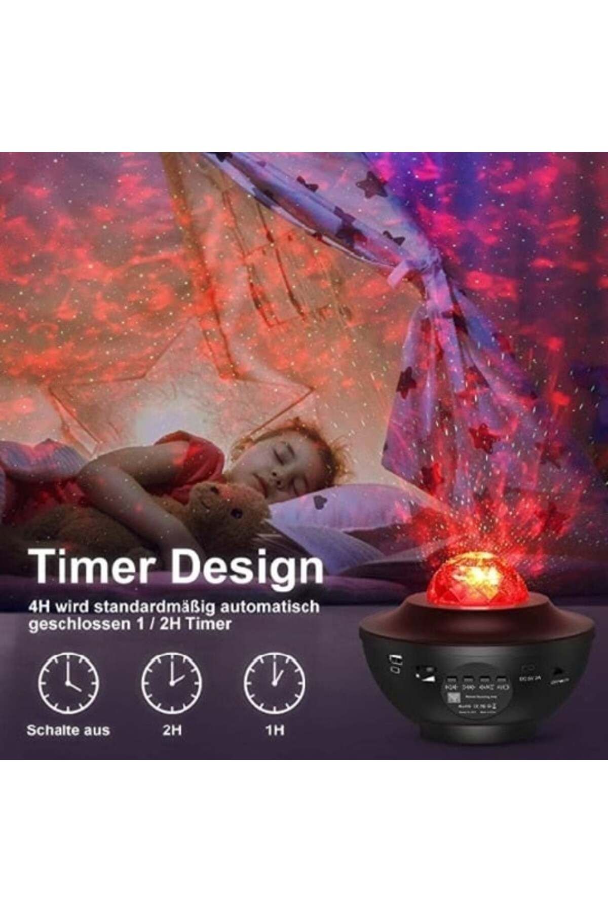 divendi-ro-Lamp - Intelligent projector with rotating night light, built-in Bluetooth speaker remote control 3