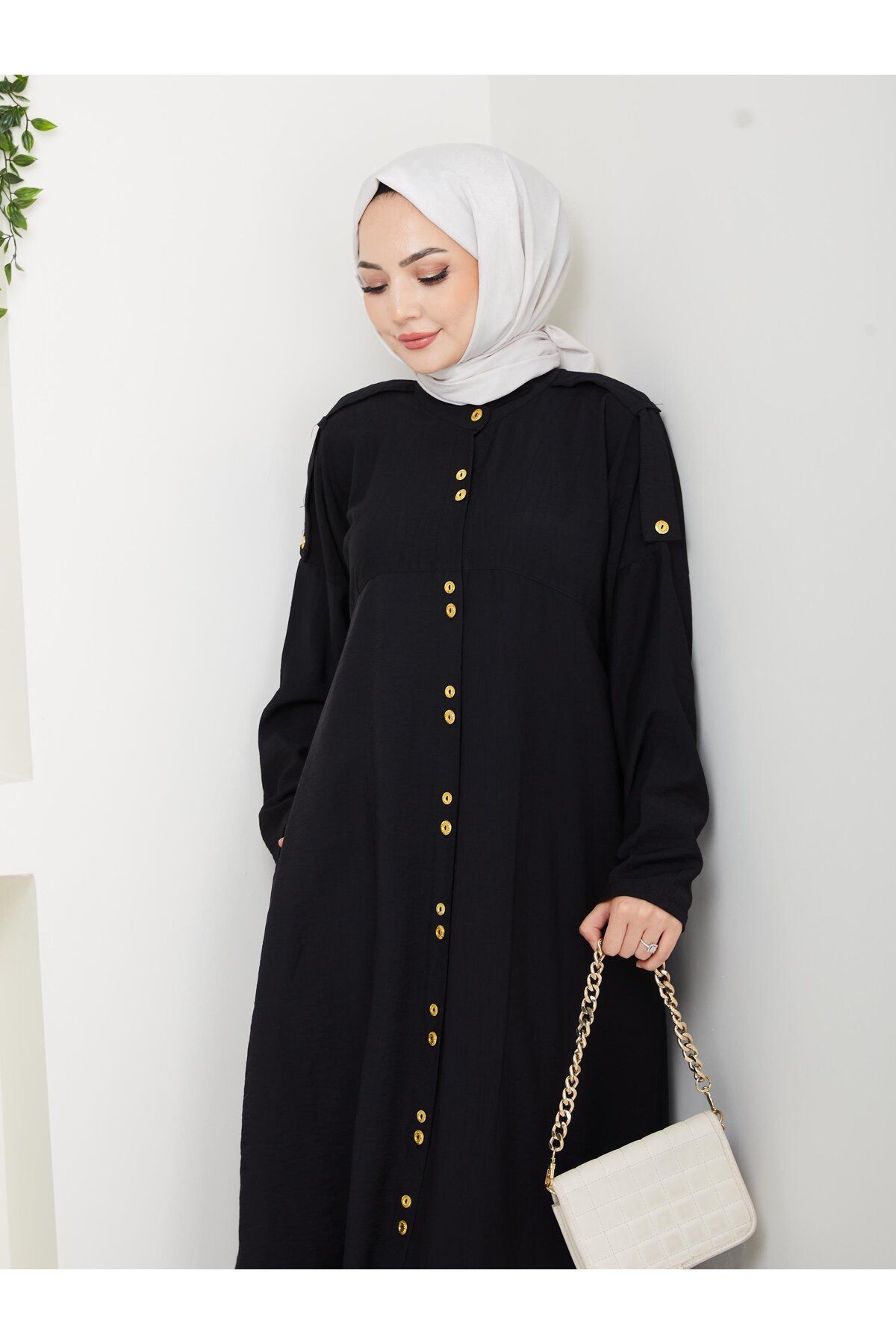 HARMAN BUTİK-Women's Buttoned Strawberry Fabric Black Double Suit 4