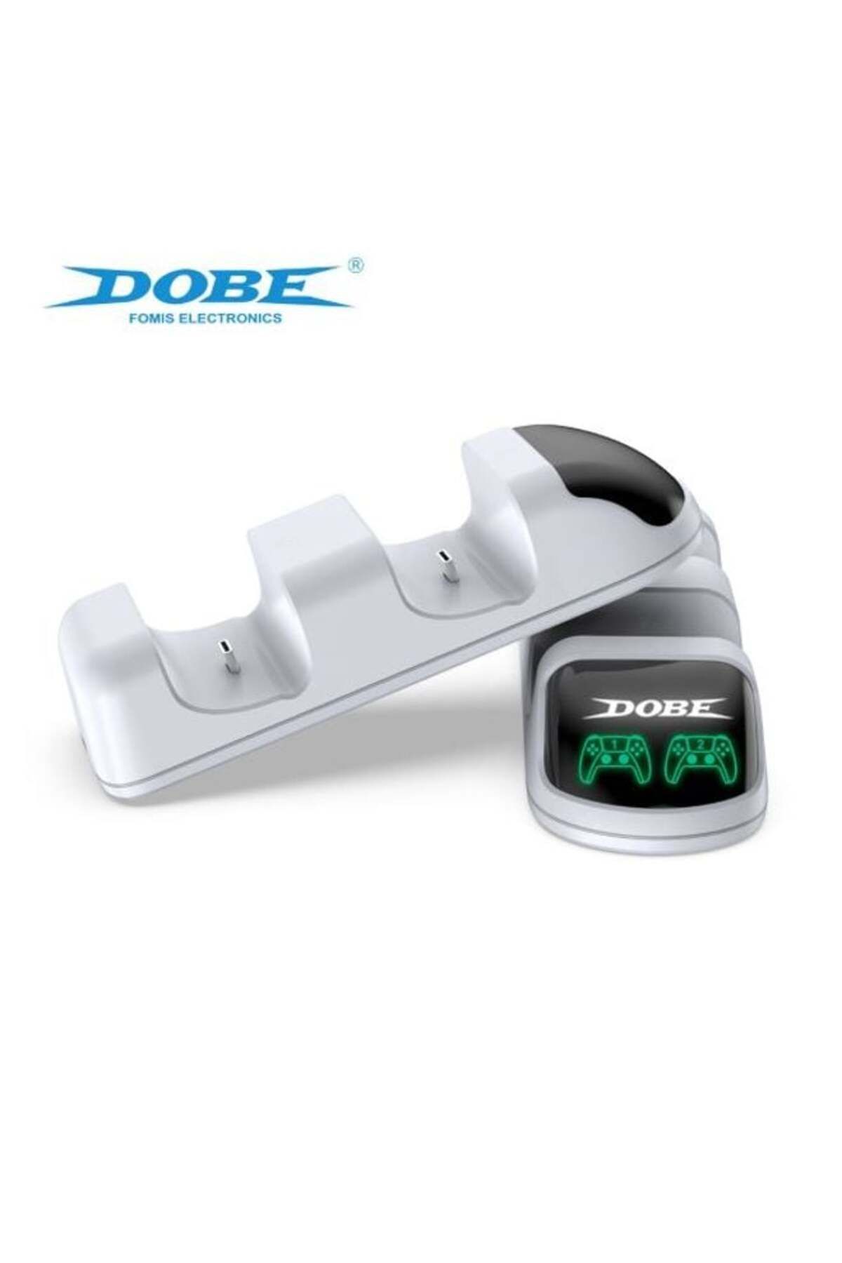 Dobe-Ps5 Controller Charging Station, Double Stand, Fast Charging, Charging Indicator, White 3