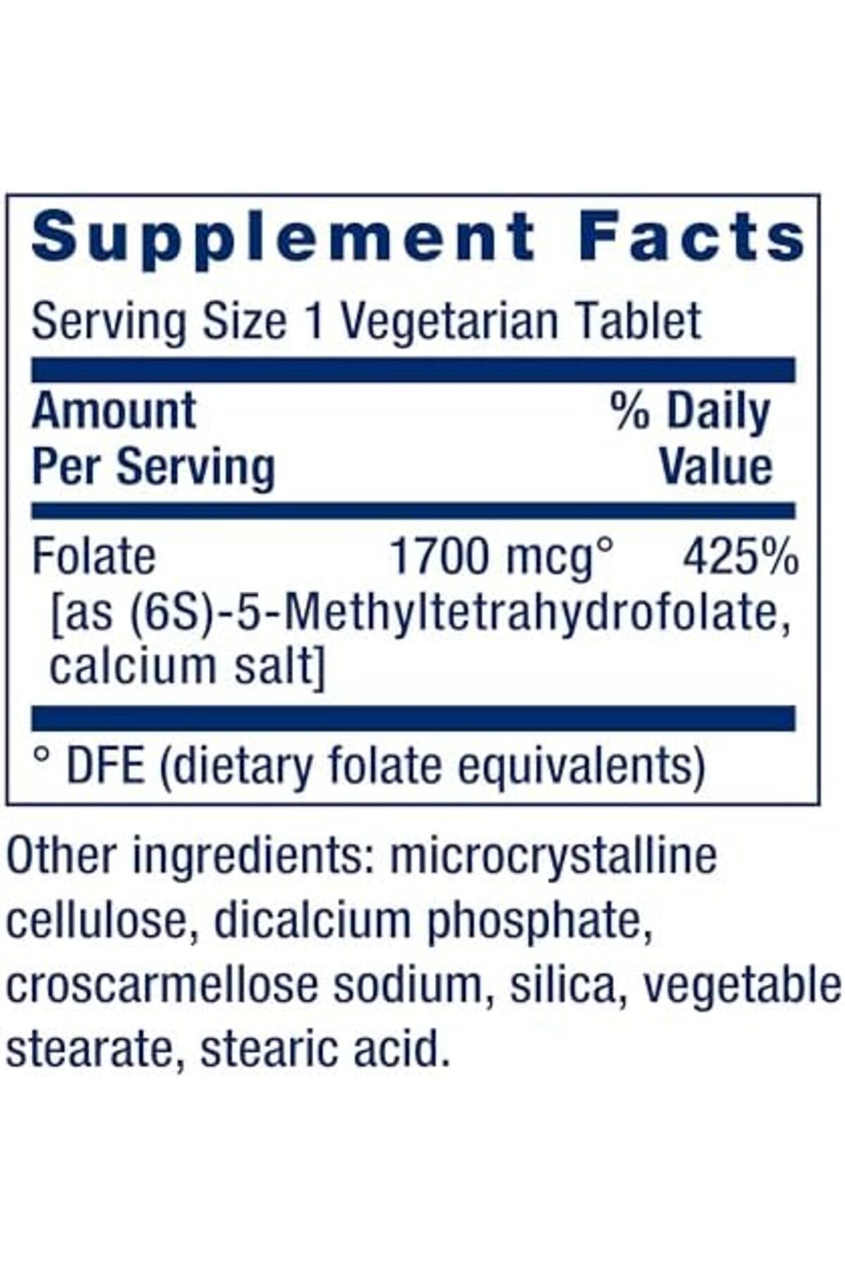 Life Extension-Optimized Folate (L-Methylfolate) 100 Vegetarian Tablets – Supports Heart & Brain Health 3