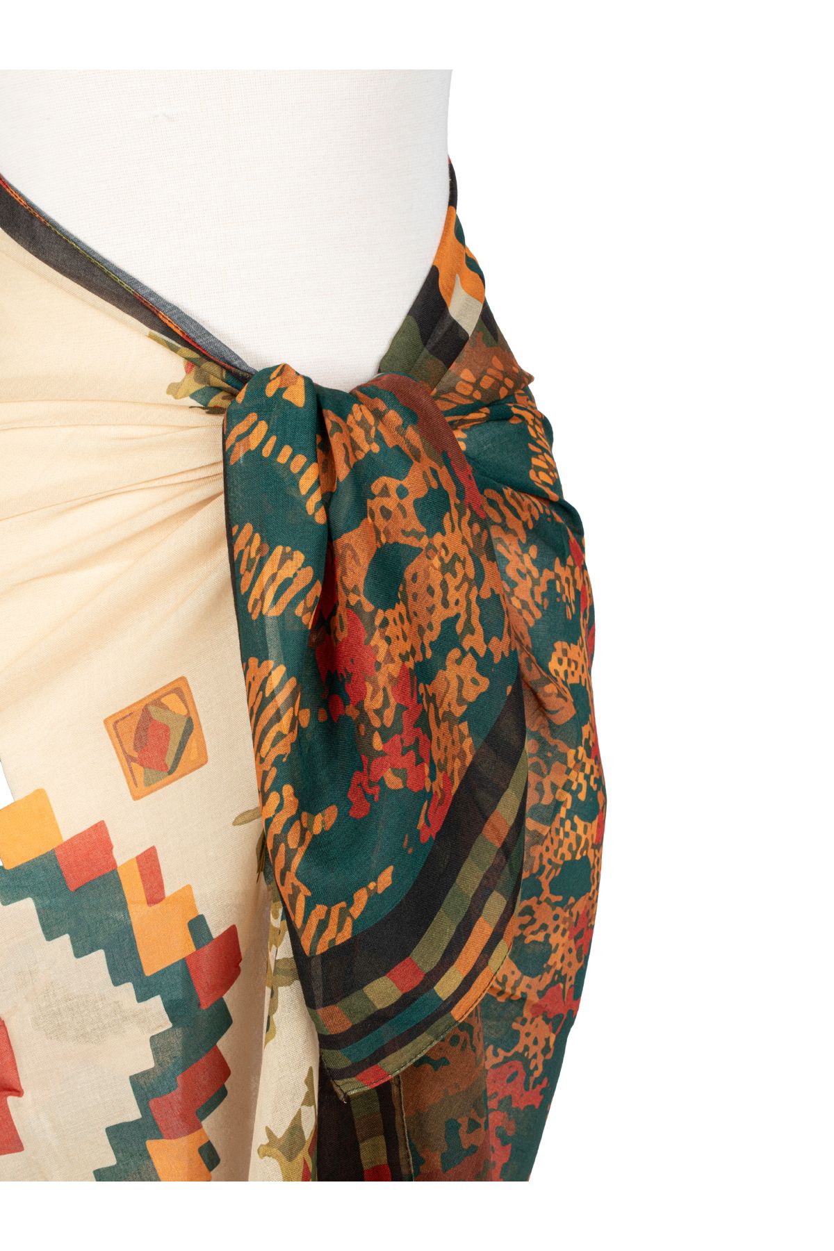 AQUABERRY-Mono Del Patterned Pareo - Shiny Fabric That Does Not Show Inside - 100X140 cm 4