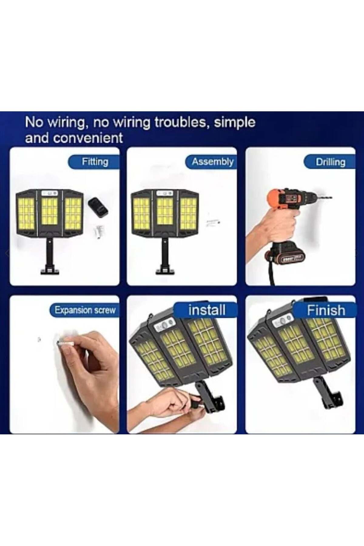 divendi-ro-Solar LED lamp with motion sensor 10000 Lm TRIPLA COB with remote control 7