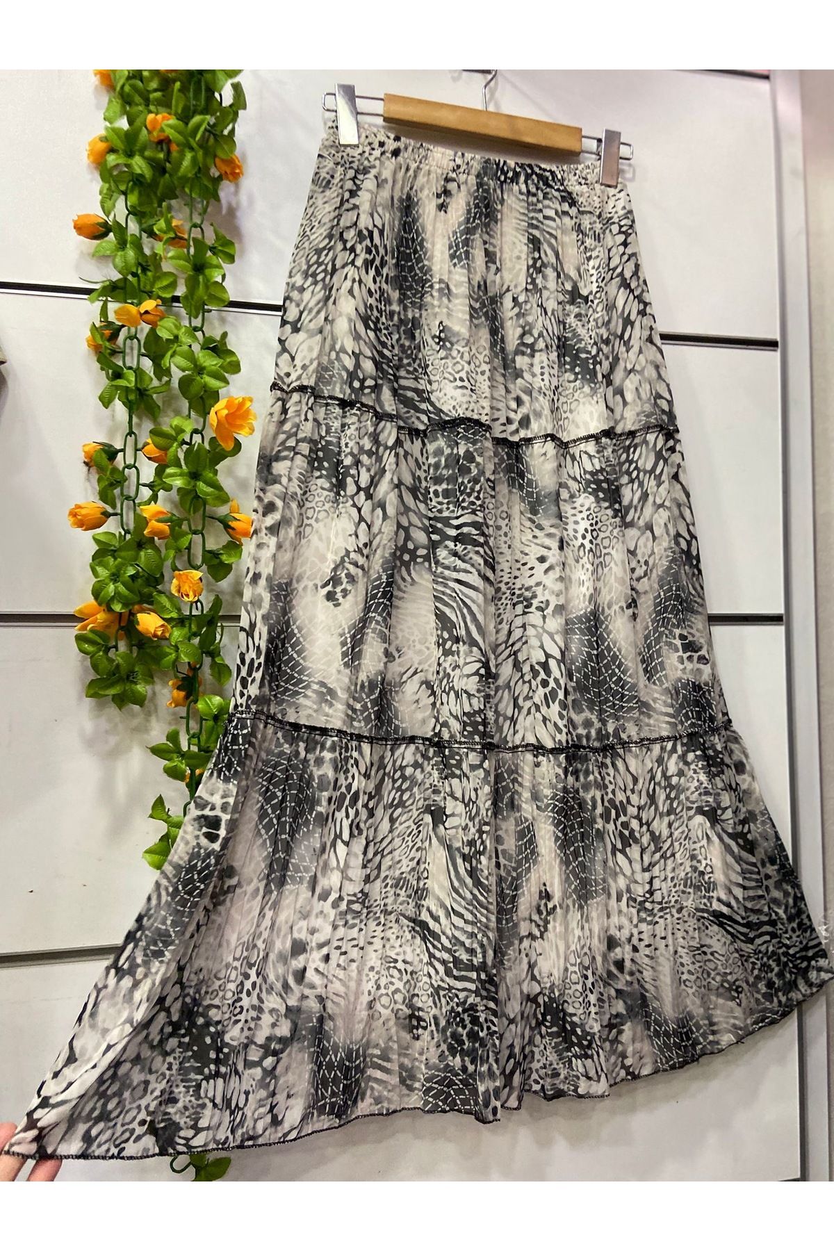 edu collection-Chiffon Skirt Patterned Lining Gypsy Model Layer by Layer 1