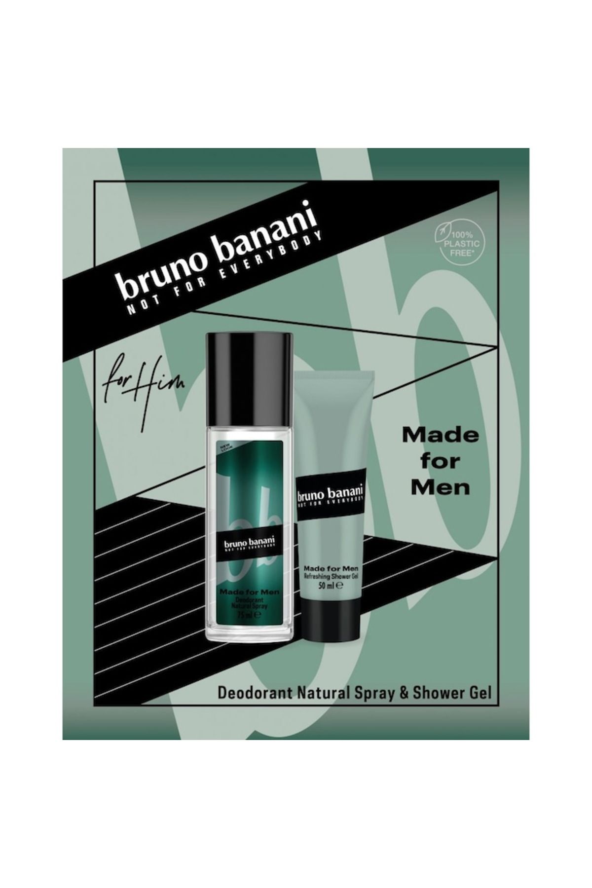 Bruno Banani-Gift Set for Men: Deodorant Spray, 75ml + Shower Gel, 50ml 2