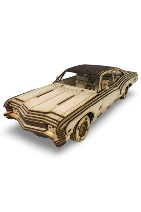 ALGWOOD 1967 Chevrolet Impala Ahşap Maket - Klasik Amerikan Araba Puzzle - 21...