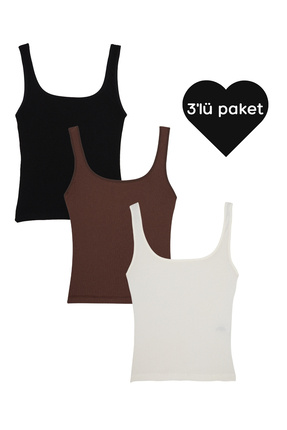 grab me Atlet - 3'lü paket -siyah,kahverengi,beyaz