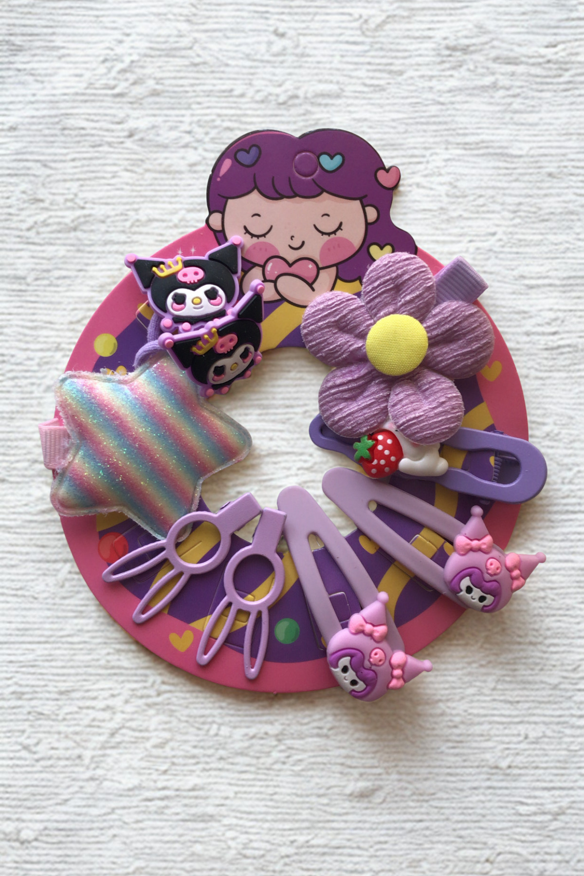GLITTER&GLAMOURS Mirco & Toga 8体セット AurorAccessory Volenta Shop Kuromili Yıldız ve Çiçekli Renkli Kız