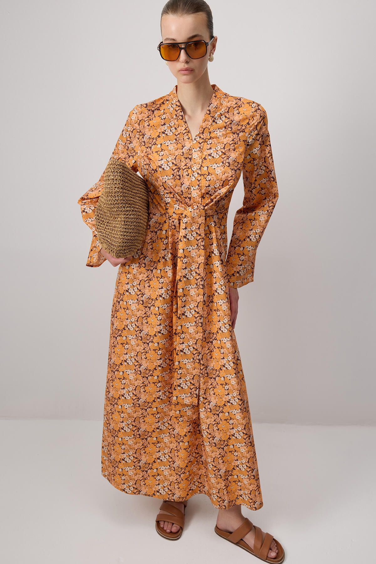 Touché Privé-Belly Tie Cotton Dress 1