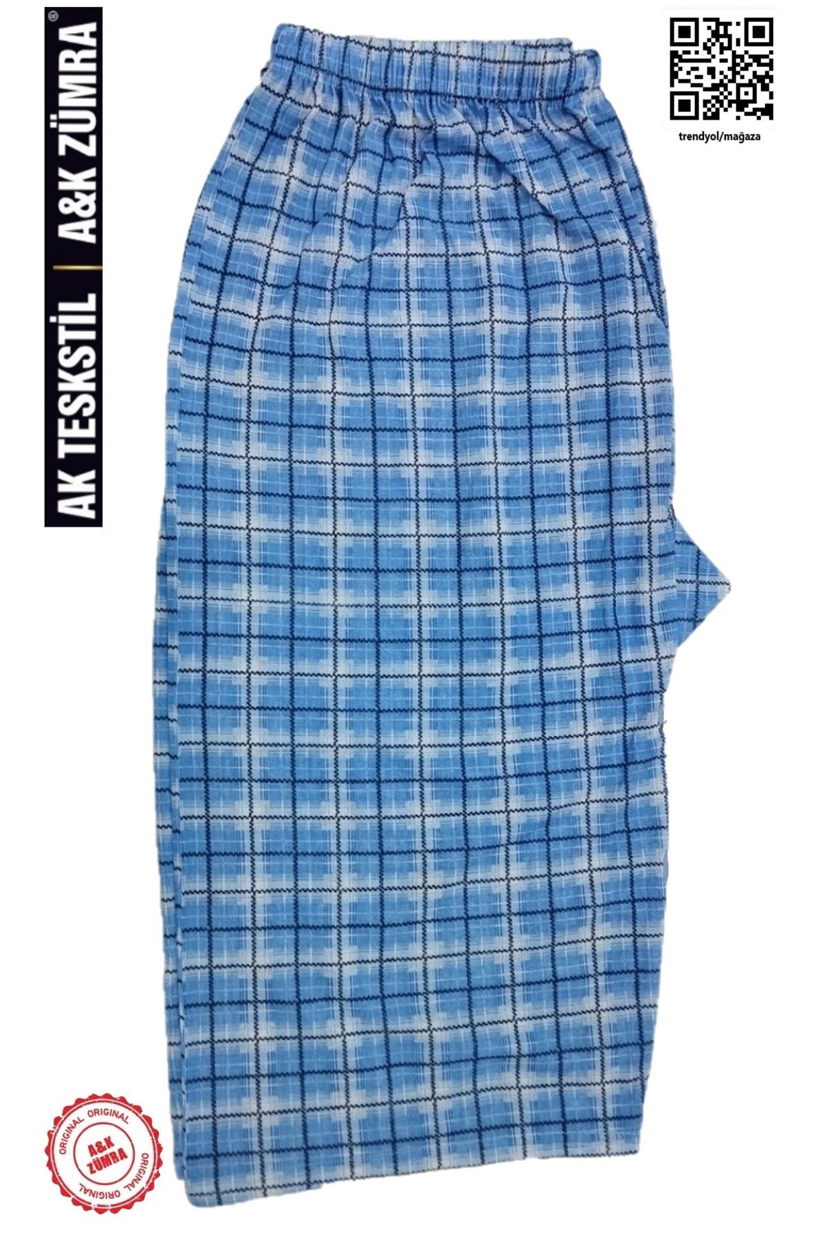 A&K ZÜMRA-Mother Model Combed Cotton Below Knee Capri Large Size Netted 1