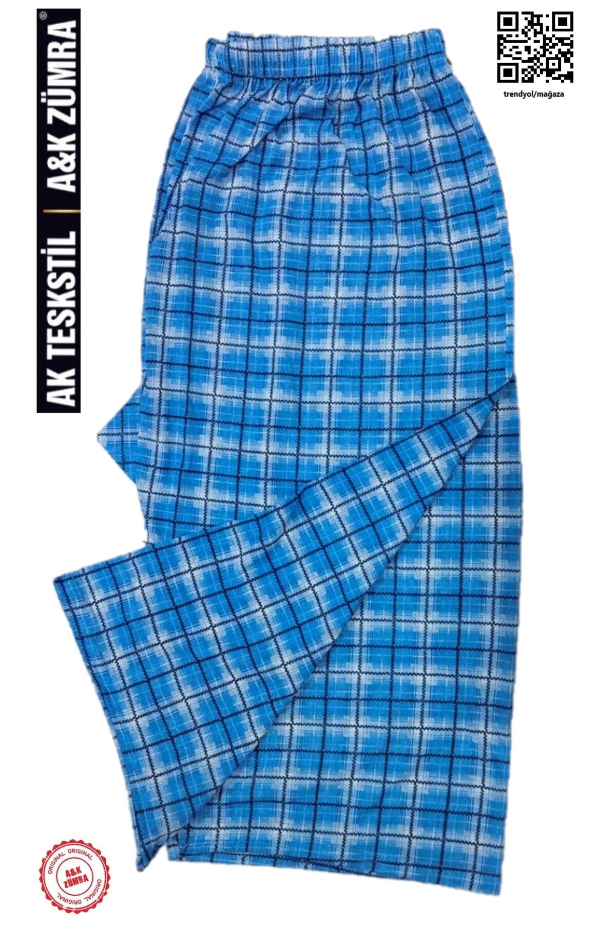 A&K ZÜMRA-Mother Model Combed Cotton Below Knee Capri Large Size Netted 2