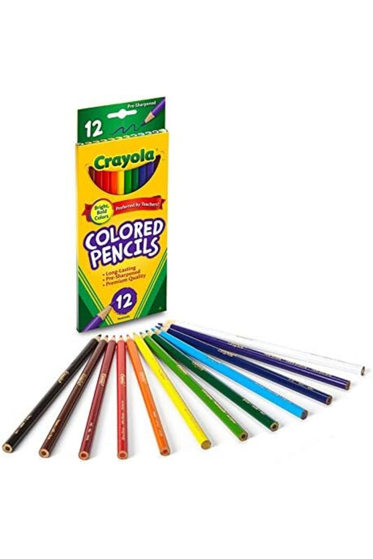 Crayola-أقلام رصاص ملونة طويلة من كرايولا 68-4012، 12 قطعة 2