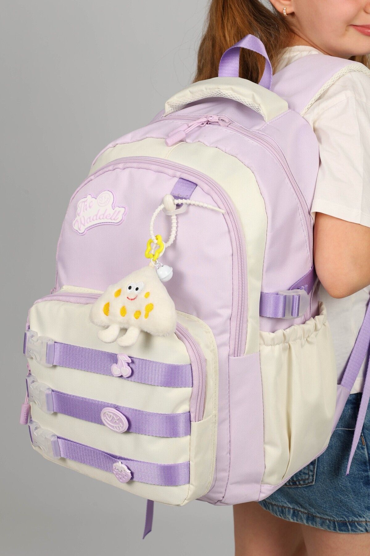 çantamgelsin-Waddell Licensed Twil Columnal Casual Backpack, School Backpack with Plush Toy Gift 3