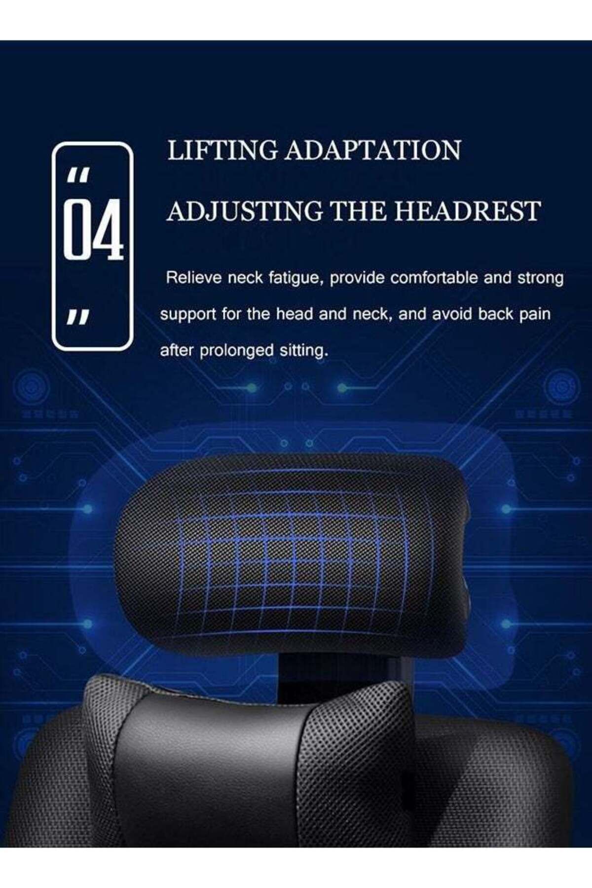 COOYA-Reclinable Computer Office Chair, with retractable footrest and Reclining Function, for home, balck 4