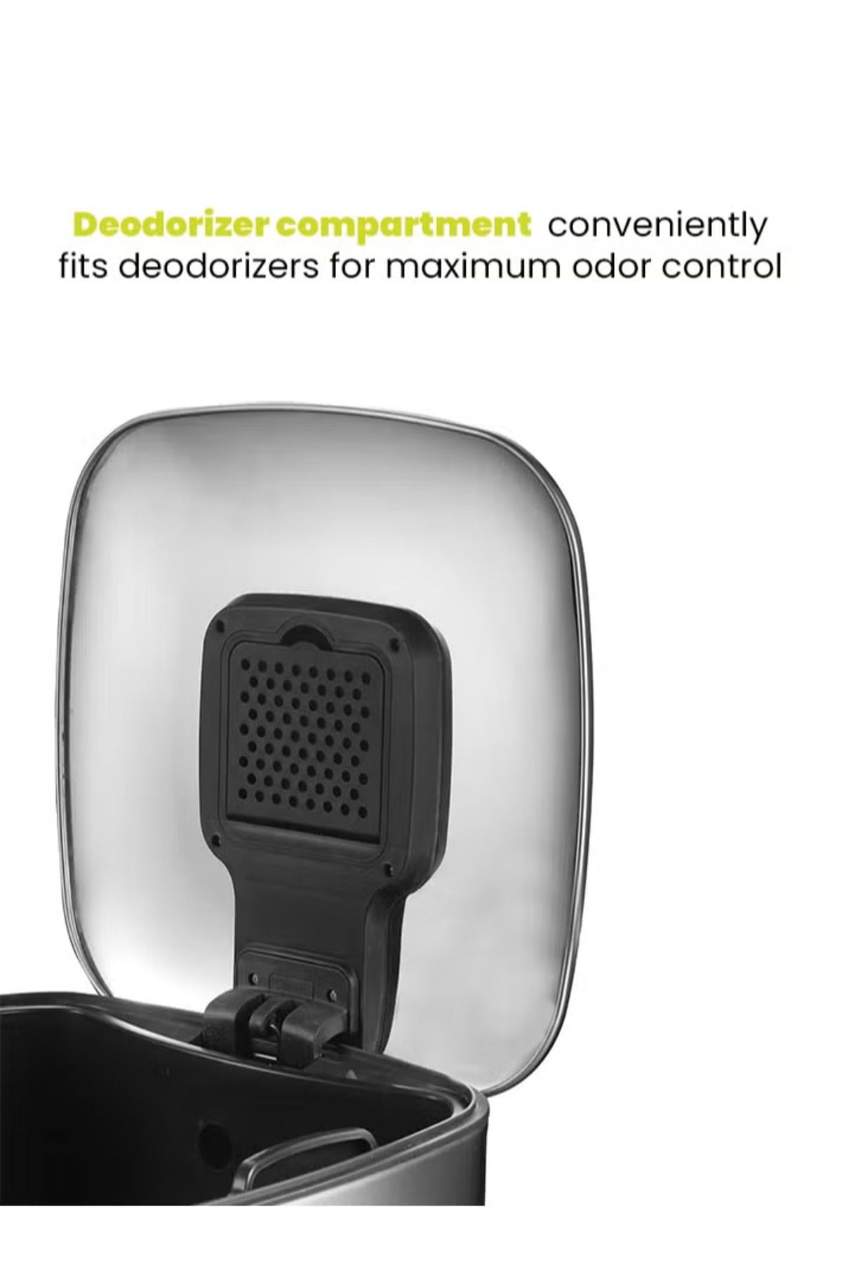 EKO-Regent 20l Pedal Bin – Brushed Stainless Steel, Soft-close, Fingerprint-resistant Trash Can 6