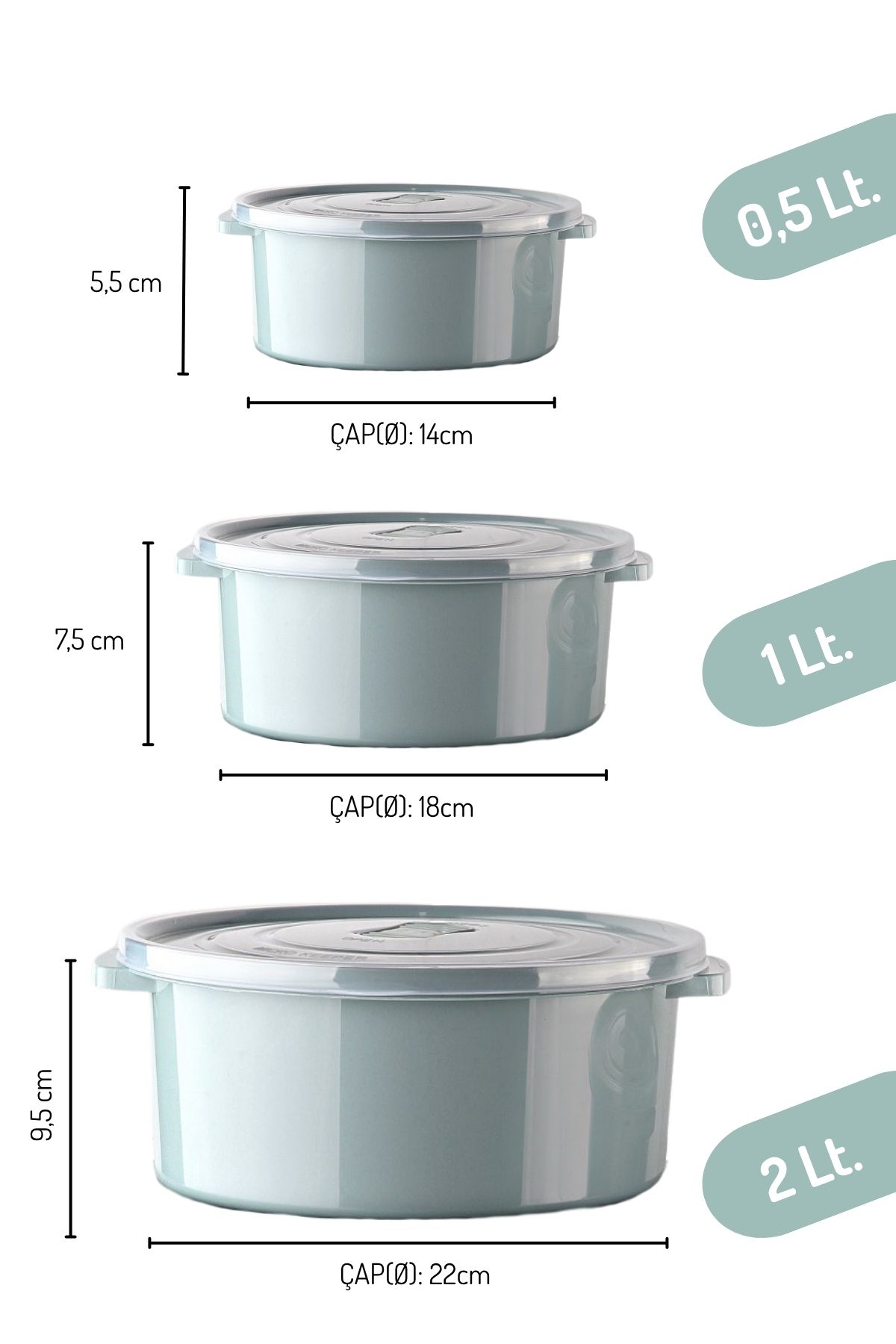 Nandy Home-Set of 12 Storage Containers for Microwave and Freezer Use 6