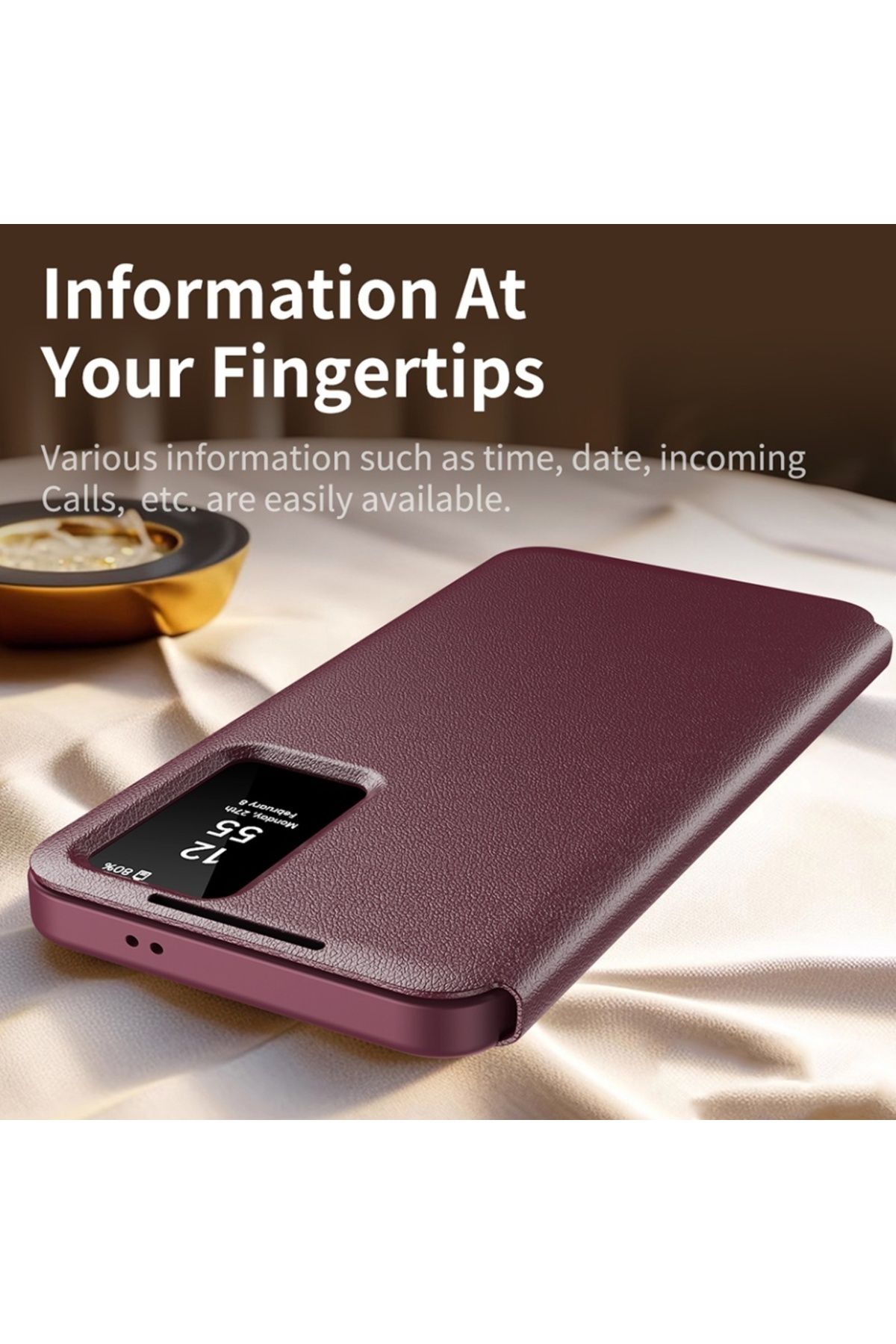 SKYDDAR INNOVATION-Case for Samsung Galaxy S22 5G, with wallet and SmartView, Premium, sticker set, Red 5
