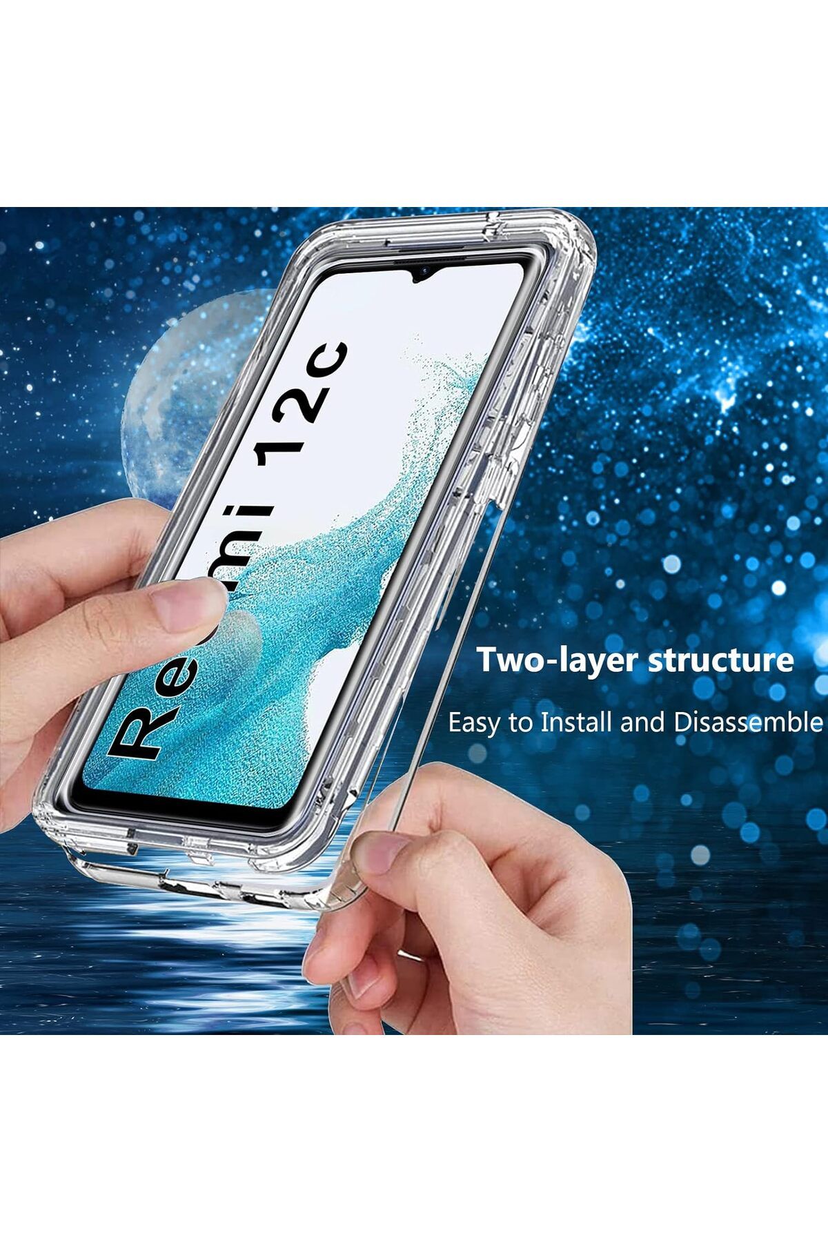 ALC MOBILE-Cover 360 Xiaomi Redmi 12C - V2 Transparent front and back 3