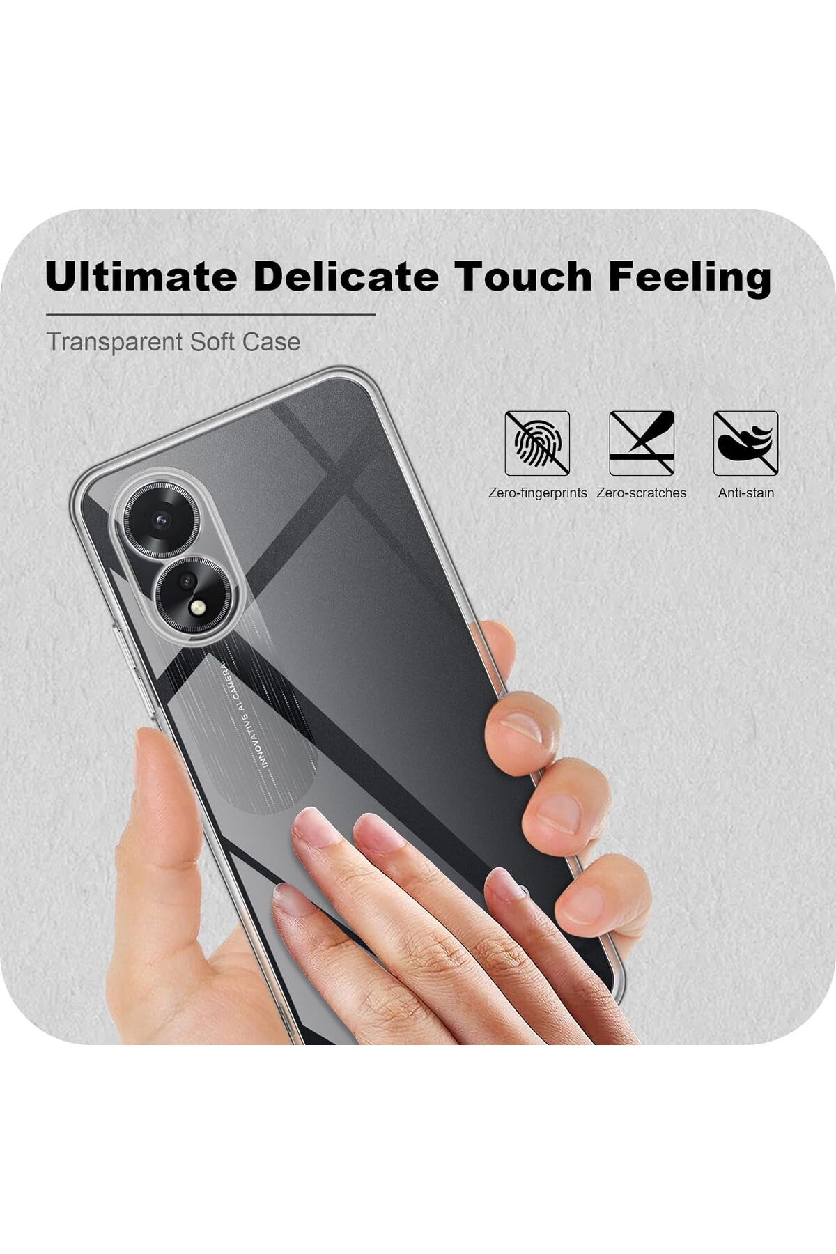 ALC MOBILE-360 case compatible with Oppo A78 4G - V2 Transparent front and back 4