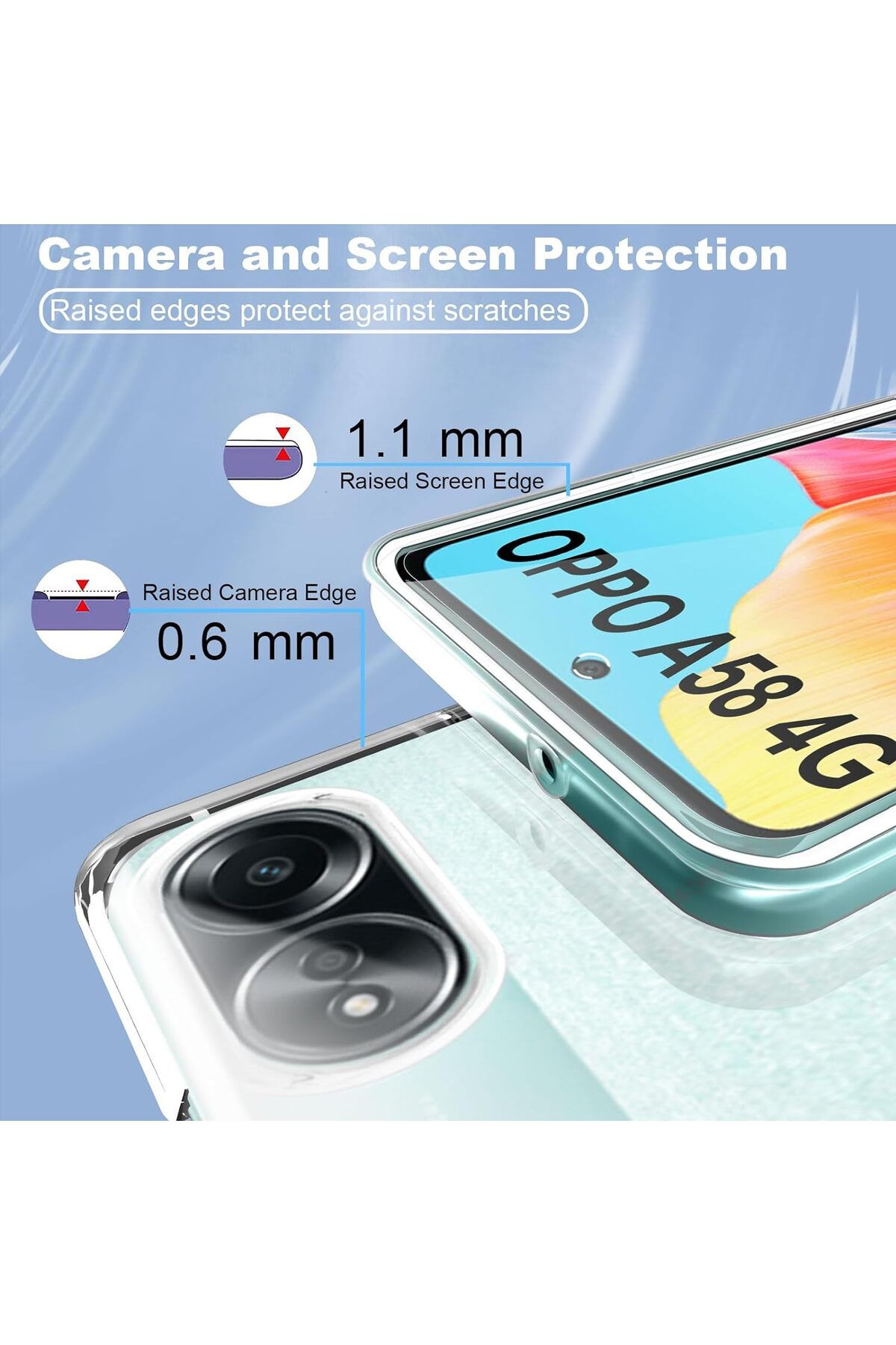 ALC MOBILE-360 case compatible with Oppo A58 4G - V2 Transparent front and back 3