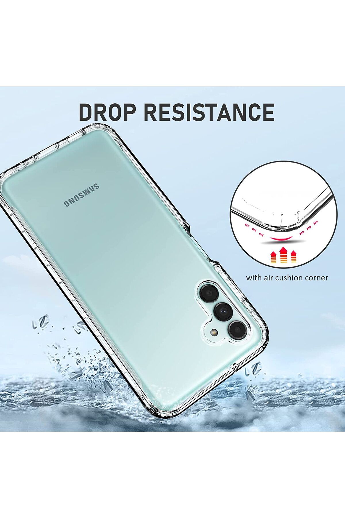 ALC MOBILE-360 case compatible with Samsung Galaxy A13 5G - V2 Transparent front and back 3