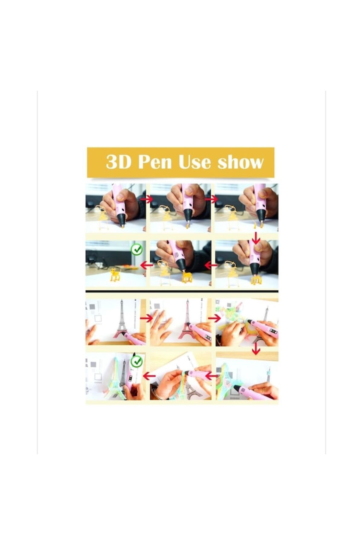 OEM-3D Printing Pen with Digital Display, High Temperature, 3 PLA Filaments Included, Adjustable Speed, 3