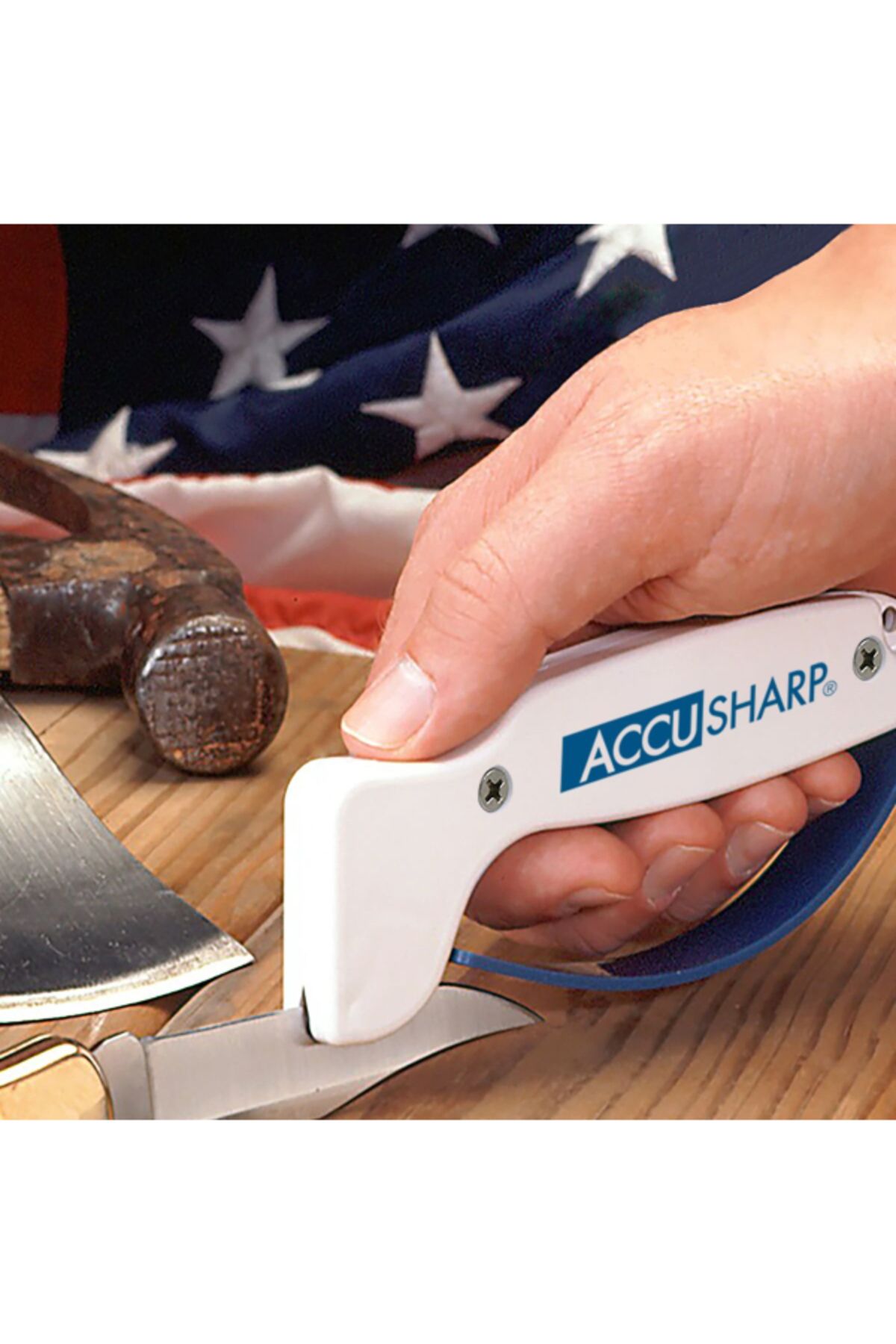 Accusharp-Easy to Use Knife-and Tool Sharpener with Ergonomic Handle and Finger Guard 3