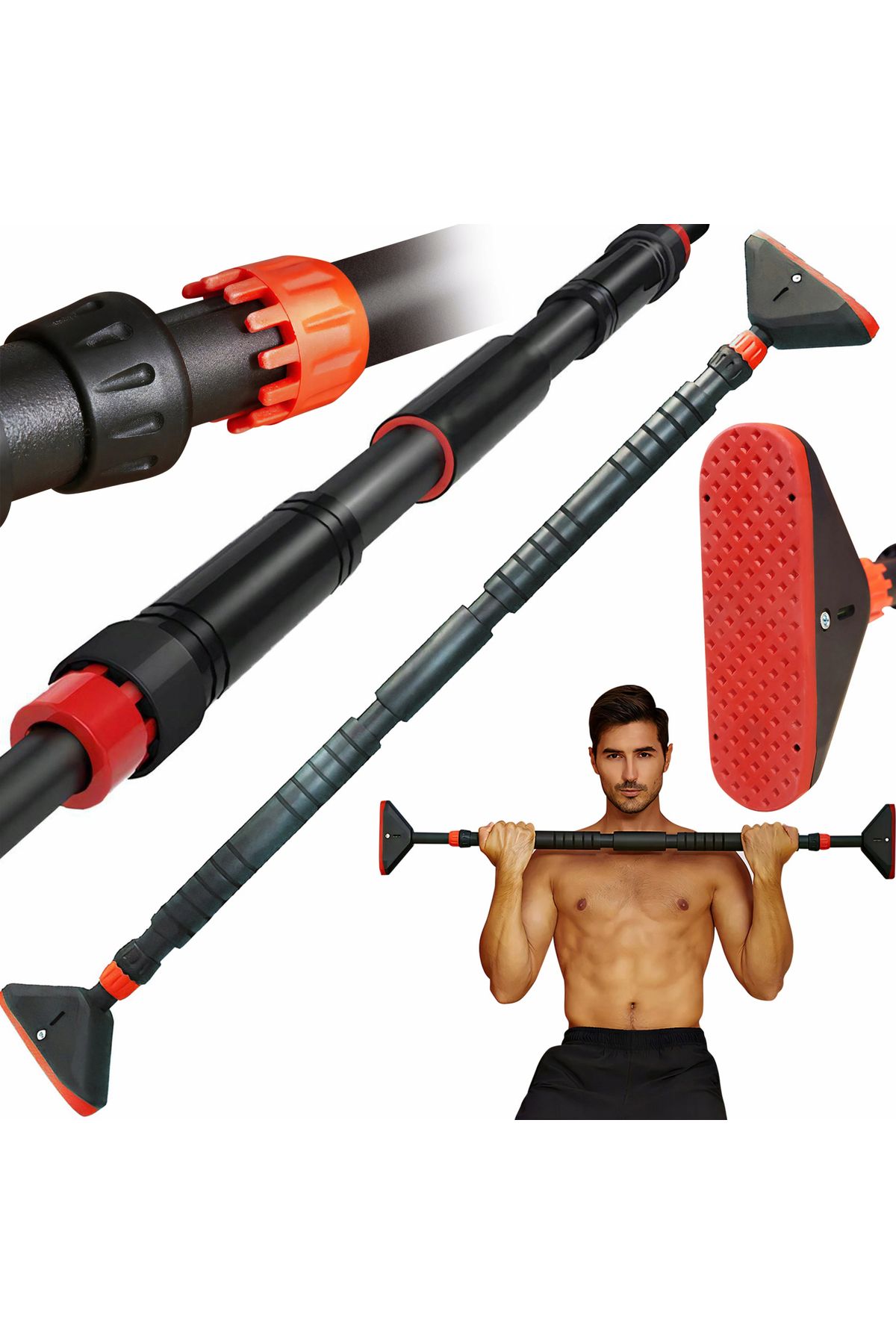 NewEvo-pull-up bar, Wall mounted, Maximum weight 180 kg, Non-slip end pieces, high load capacity 5
