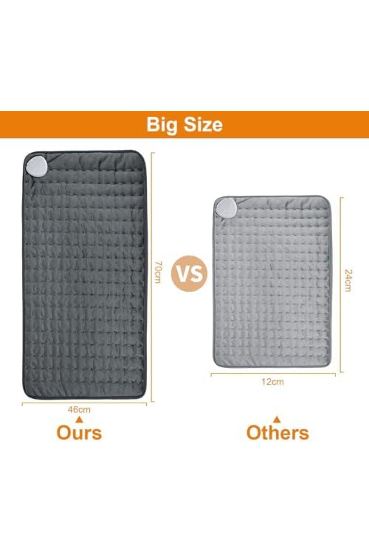 Generic-Miklife Large Size Heating Pad for Back Pain Relief, Cramp and Arthritis,40" X 76"CM Double Flannel, 6