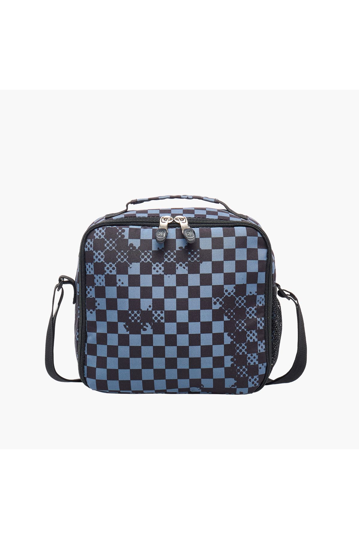 ST Right-St.Right Chessboard Print Lunch Bag with Adjustable Strap and Zip Closure 1