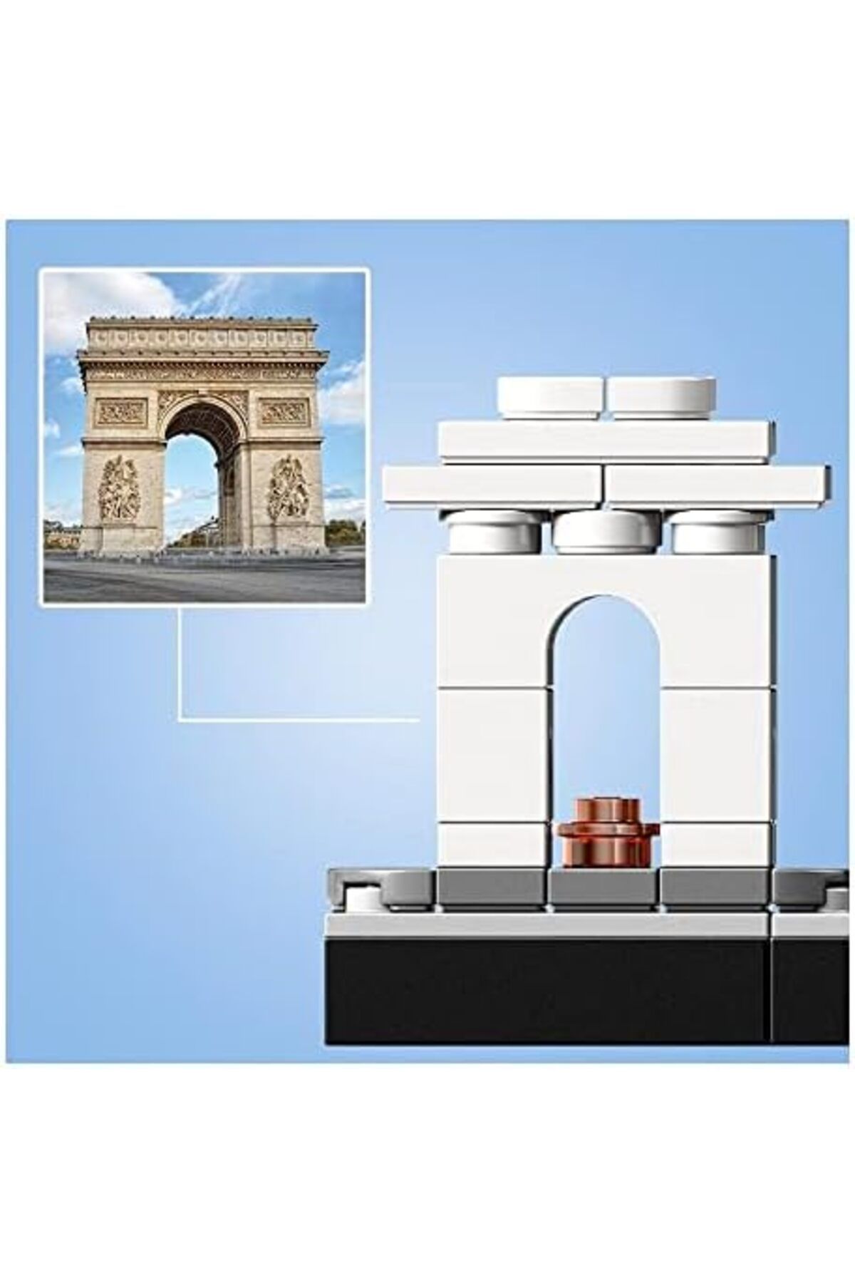 LEGO-21044 Architecture Paris Model Building Set for Adults with Eiffel Tower and The Louvre Model, 3