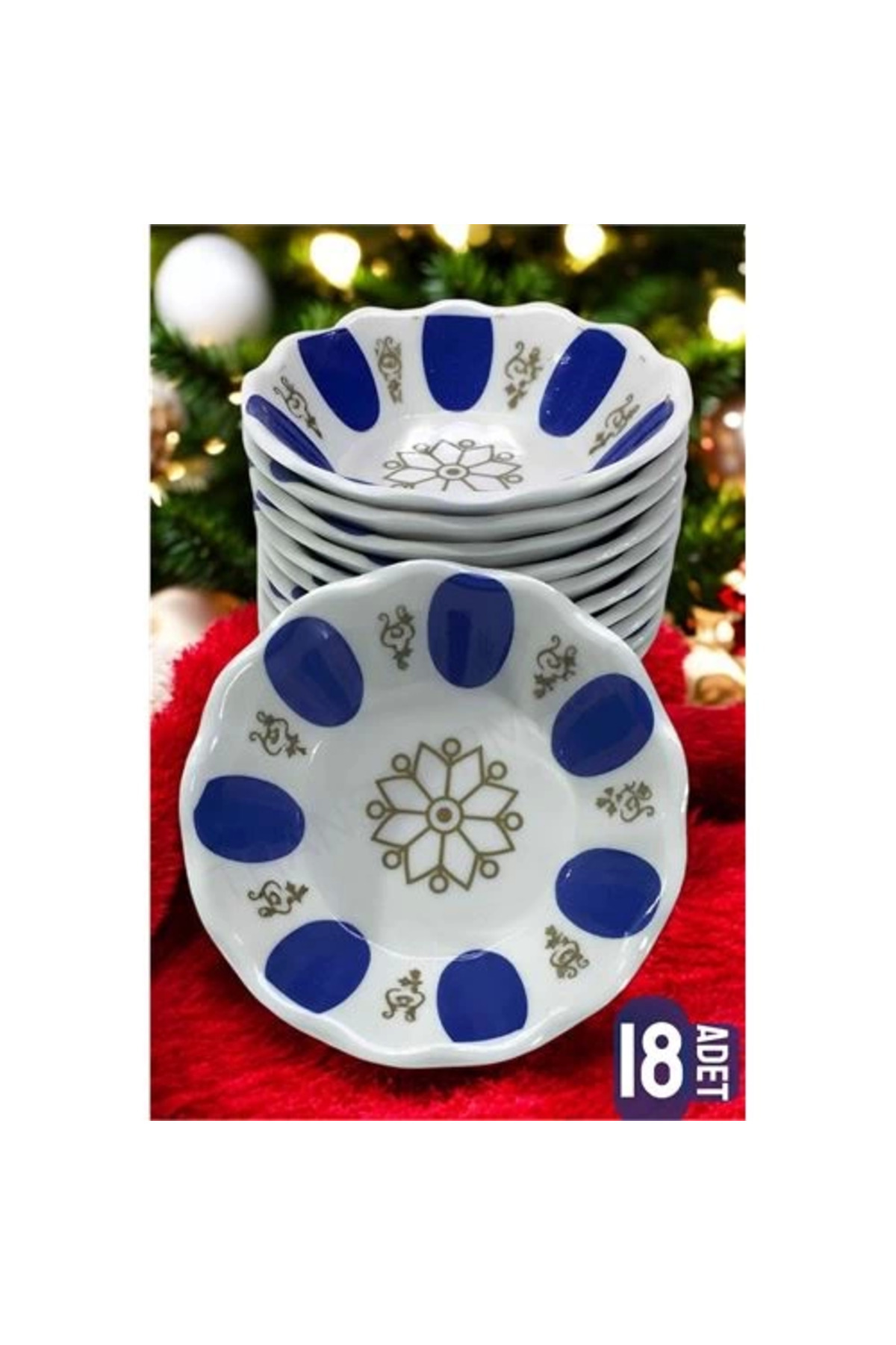 REXAY Bfs Melamin Çay Tabağı 18 Adet Geleneksel Türk Çay Bardağı Altlığı