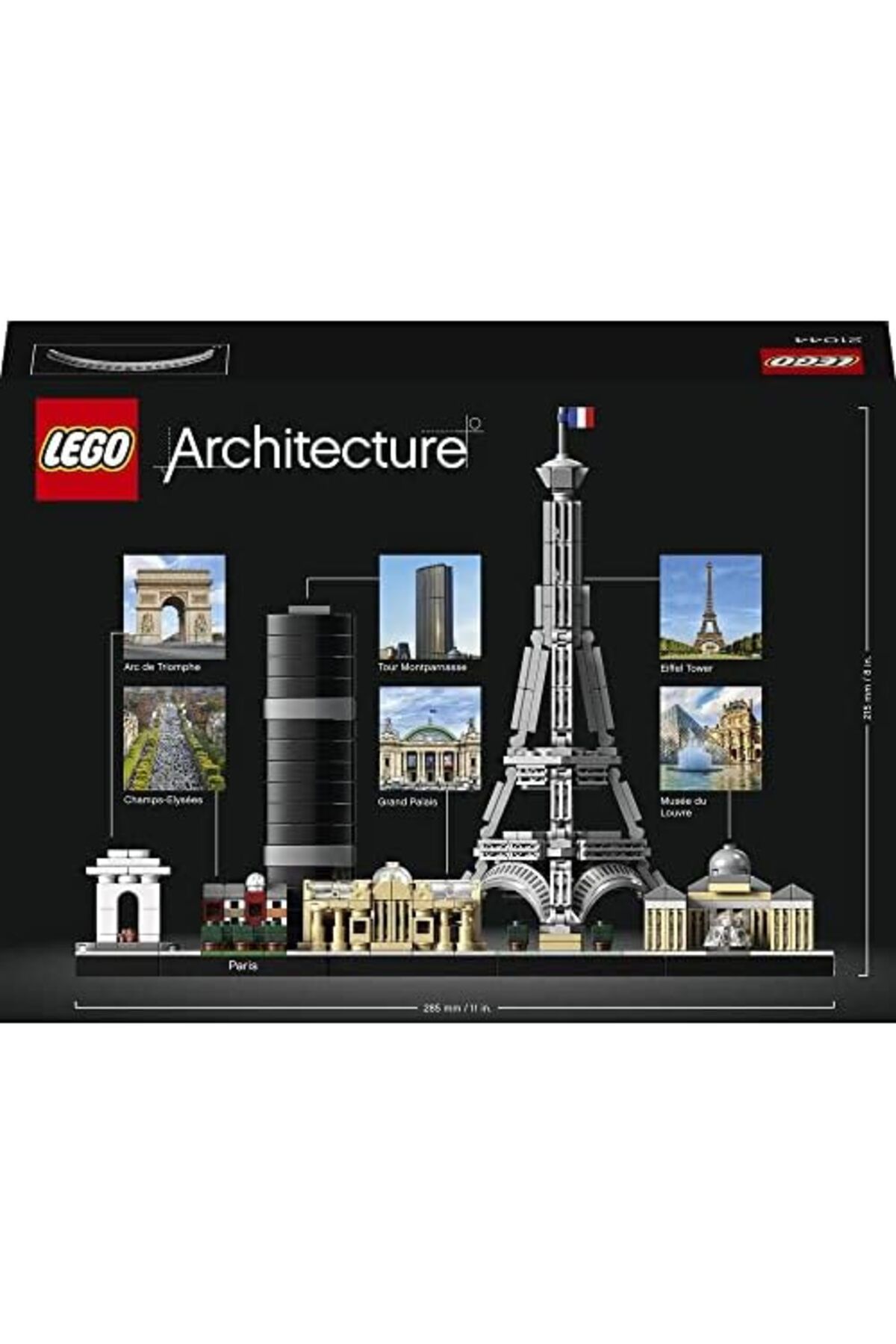 LEGO-21044 Architecture Paris Model Building Set for Adults with Eiffel Tower and The Louvre Model, 8