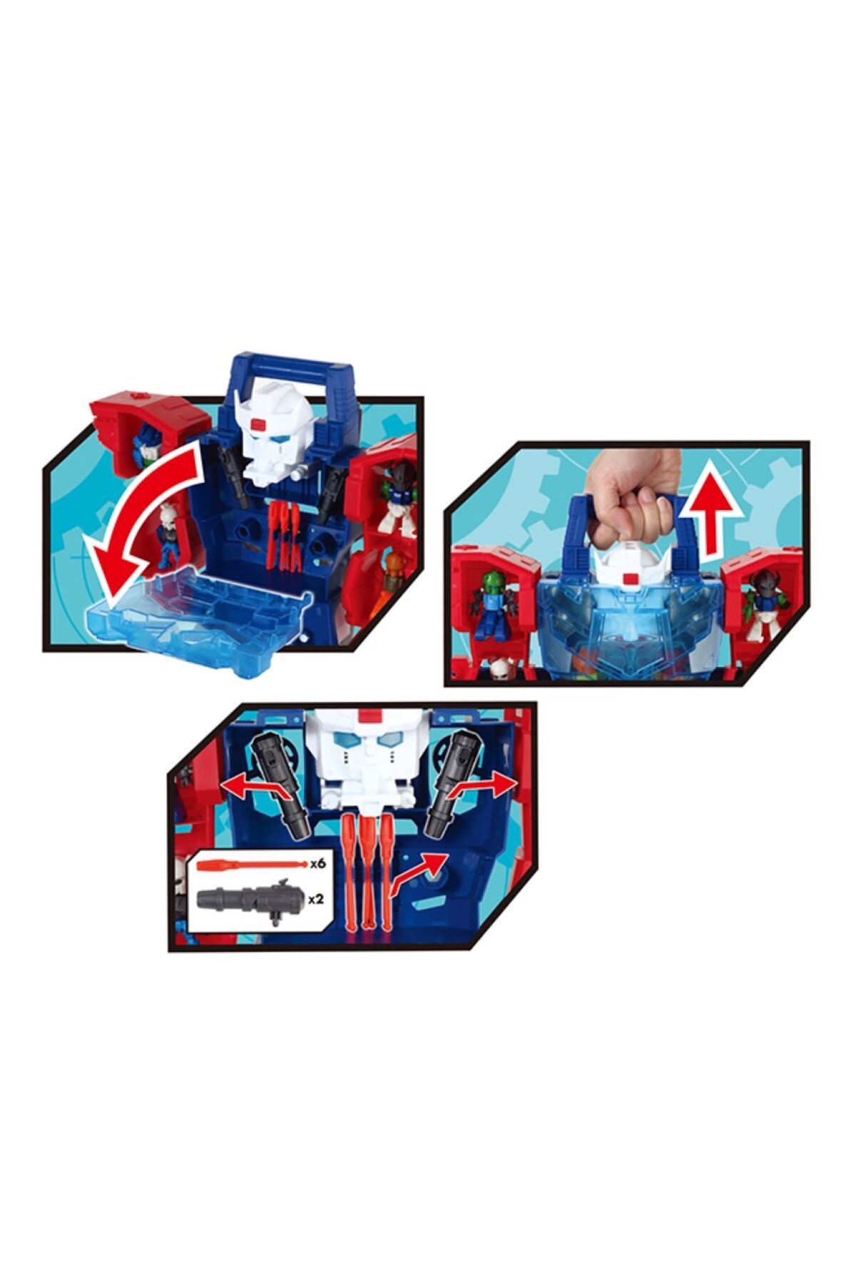 Chap Mei-Exobot Mega Morph Transport Robot with Sound and Light 54 cm 7