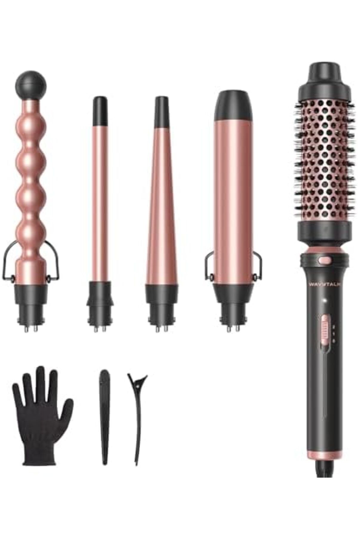 Generic-Wavytalk 5 in 1 Curling Wand Set, Multi Curl, Curling Iron Set with Thermal Brush and 4 Interchangea 2