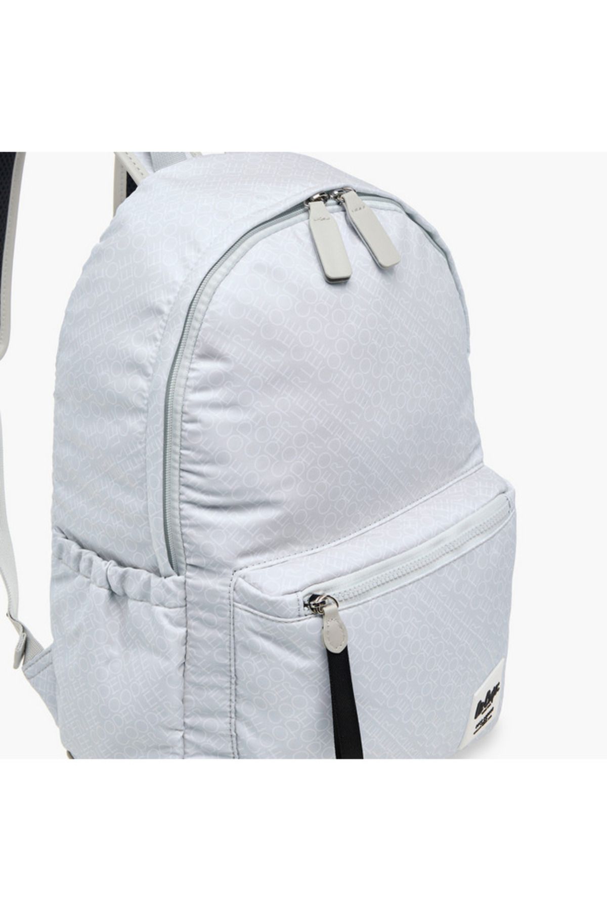 Lee Cooper-Monogram Print Backpack with Adjustable Straps and Zip Closure - 14x33x42 cm 5