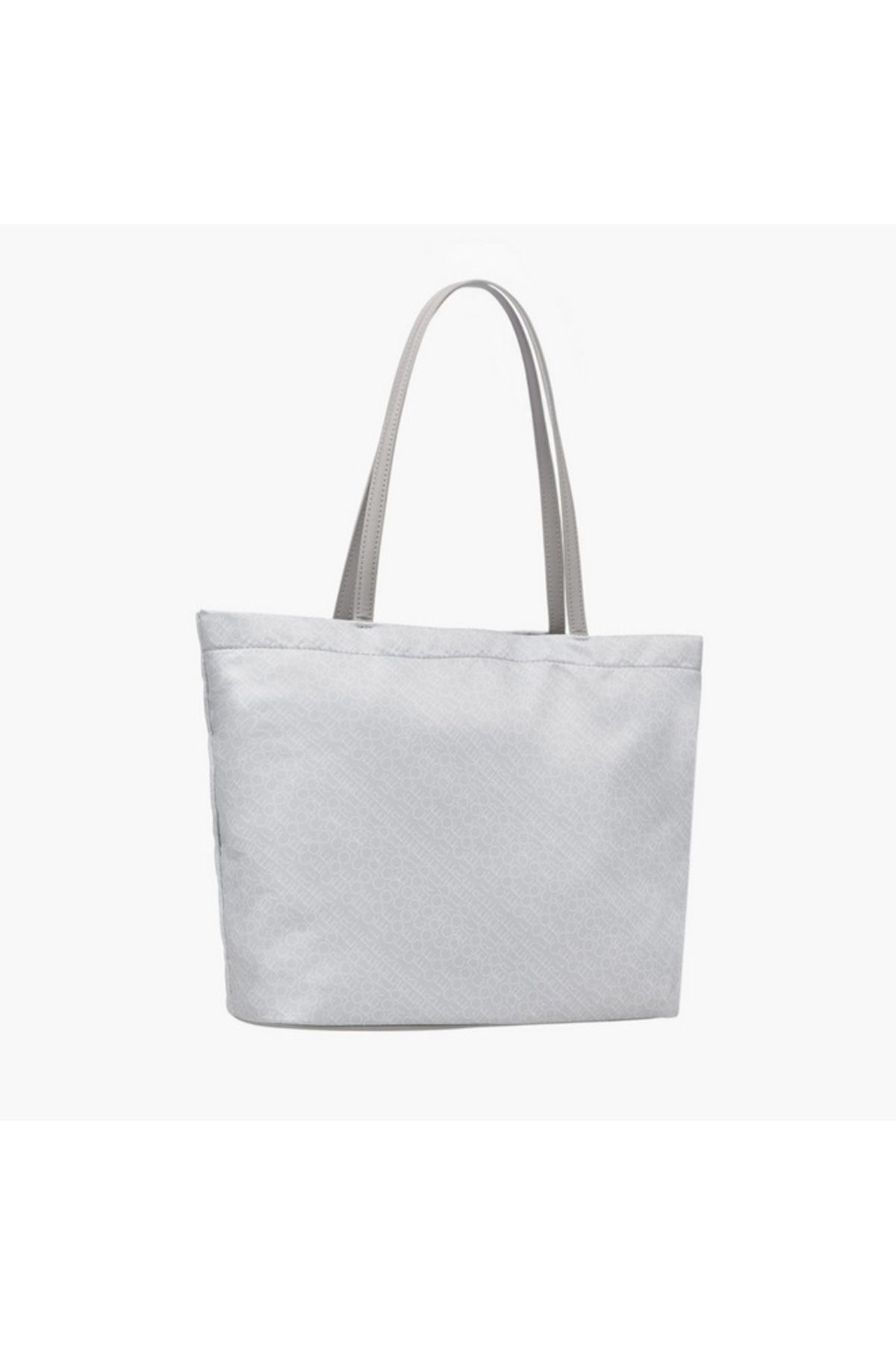 Lee Cooper-Monogram Print Tote Bag with Double Handle and Zip Closure 6