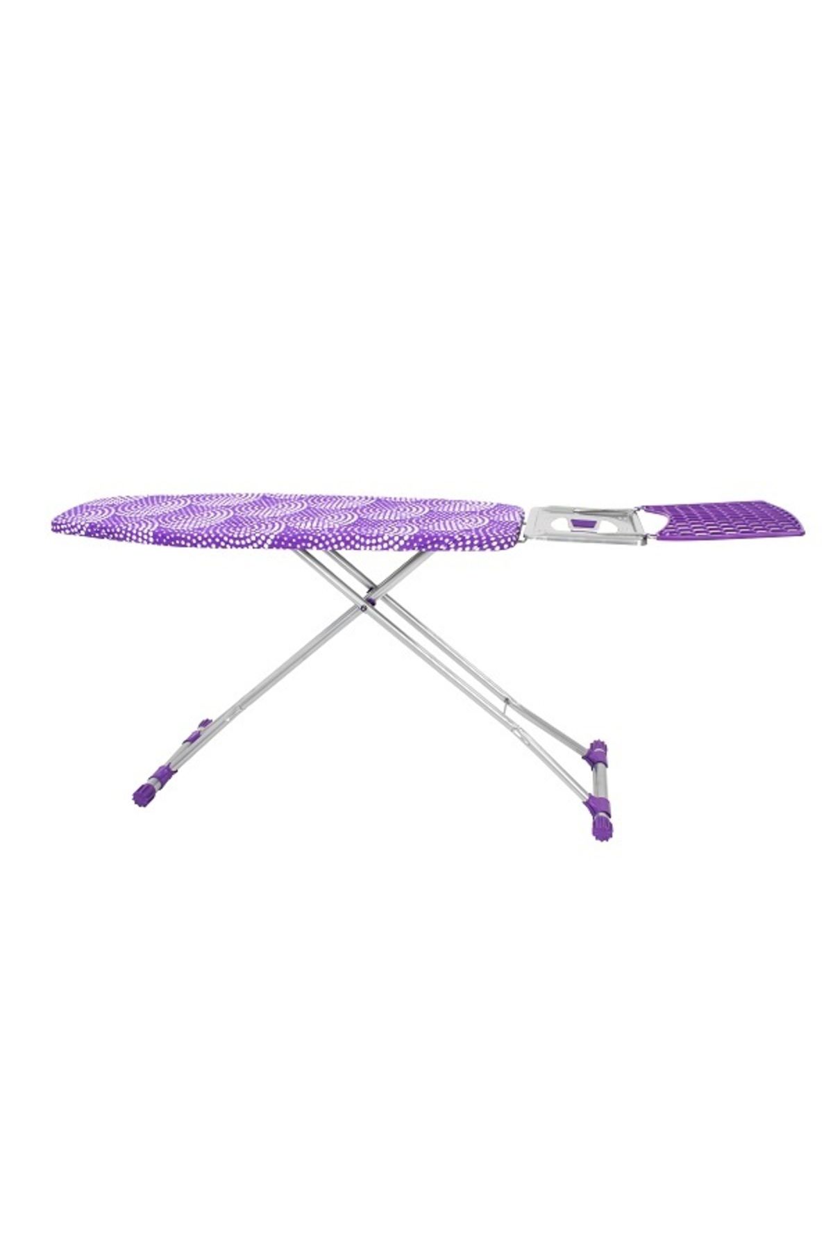 Zilan Home-Masa de calcat ZILAN ARGENTO ZLN3499, suprafata de lucru 118x42 cm, blat metalic, suport rufe 5