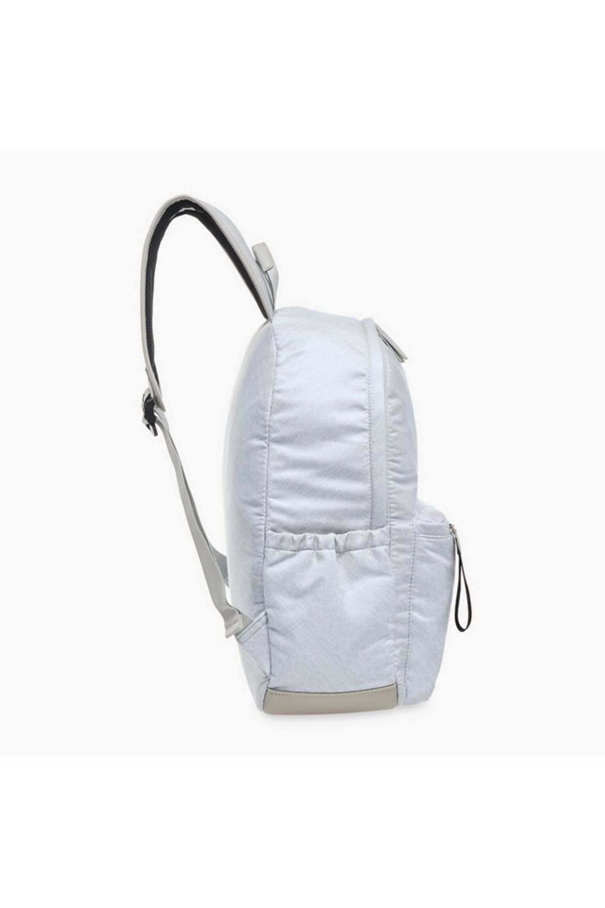 Lee Cooper-Monogram Print Backpack with Adjustable Straps and Zip Closure - 14x33x42 cm 3