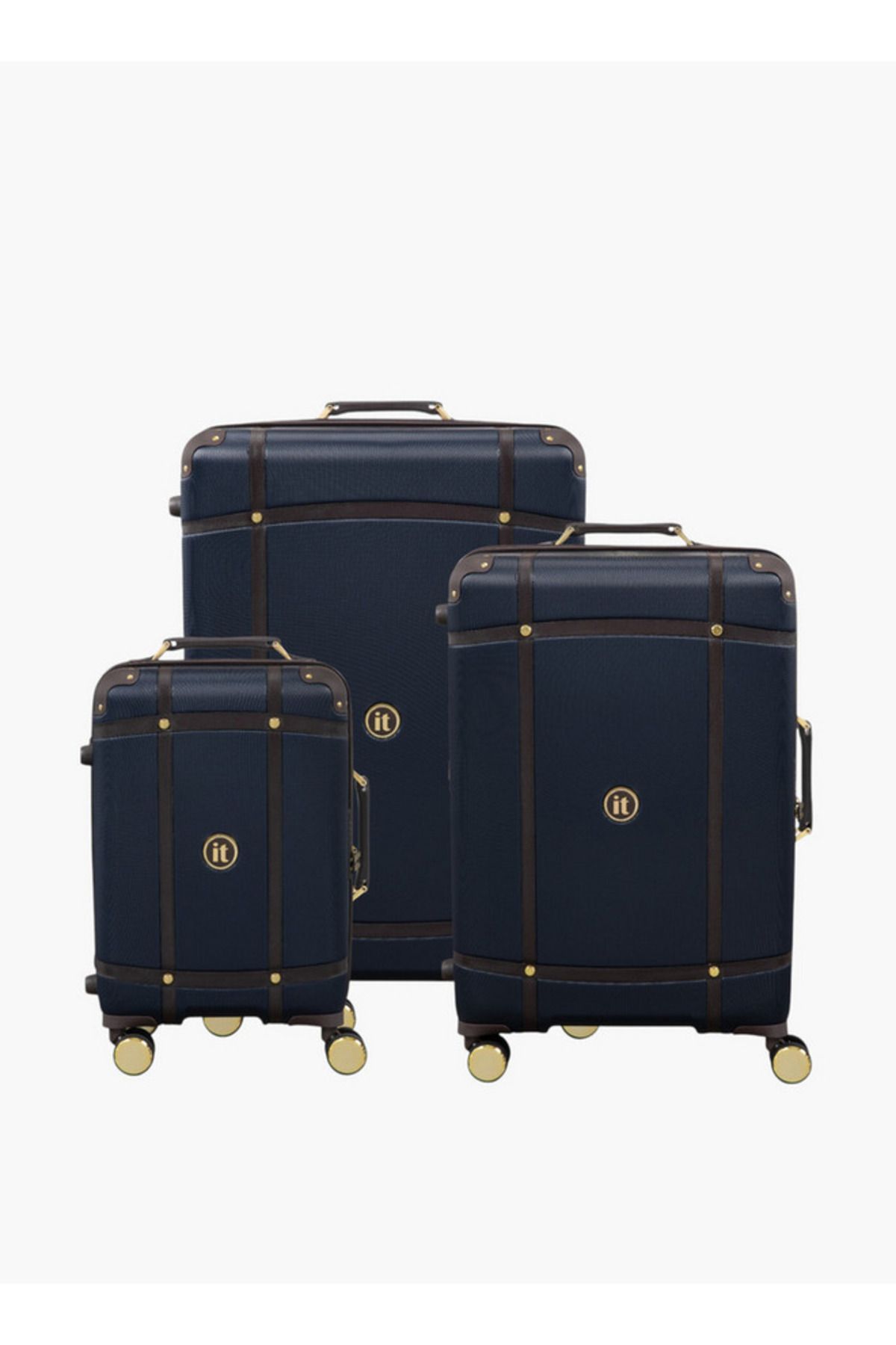 IT-Men Solid Hardcase Trolley Bag with Retractable Handle and Zip Closure - 24 Inches Check-In Bag 6