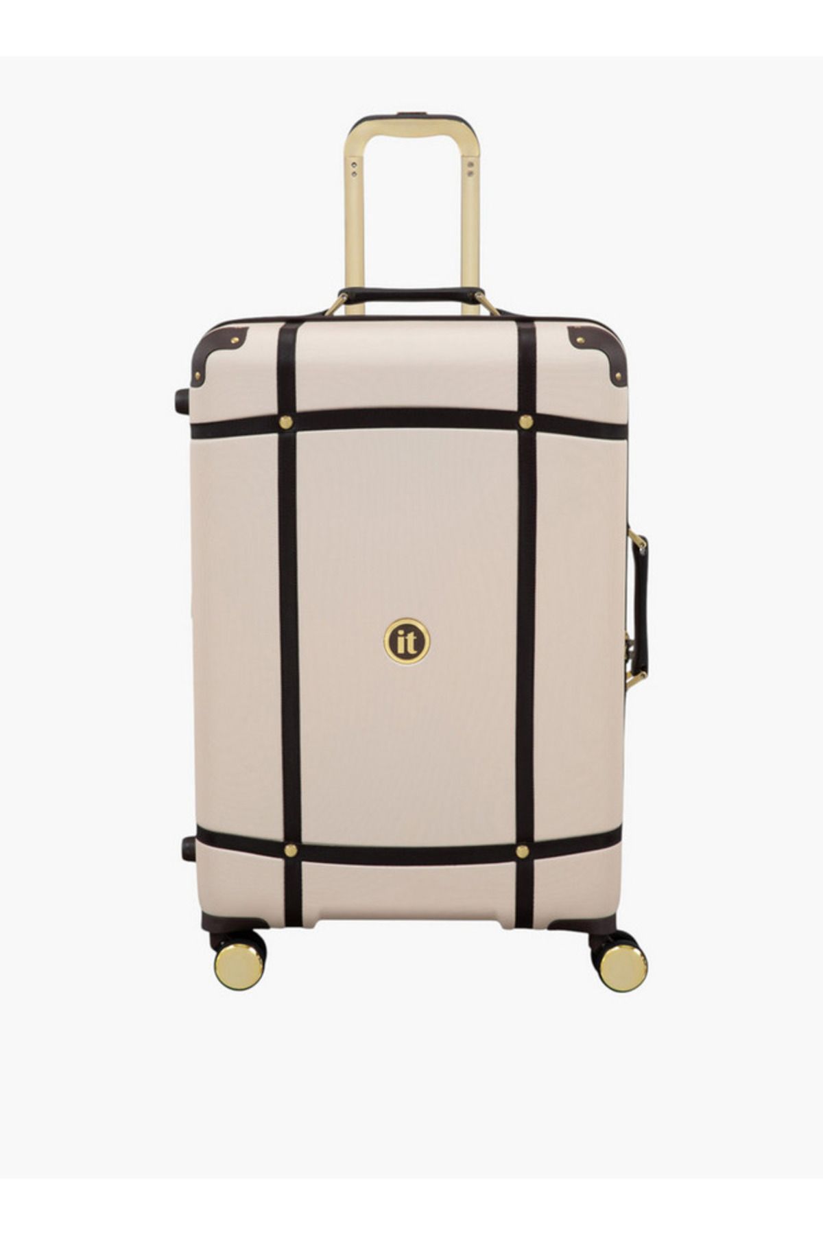 IT-Men Solid Hardcase Trolley Bag with Retractable Handle and Zip Closure - 20 Inches Check-In Bag 2