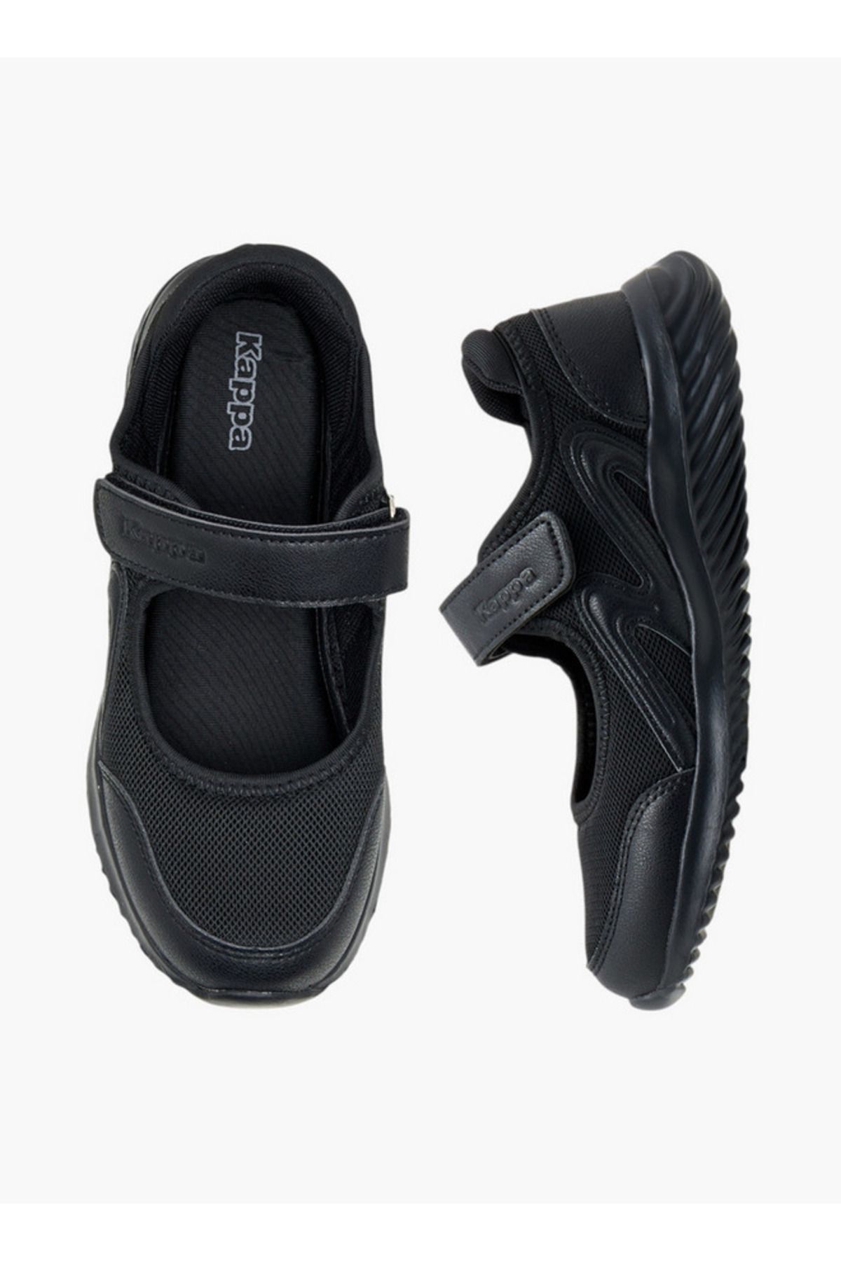 Kappa-Girls' Textured School Shoes with Hook and Loop Closure 1