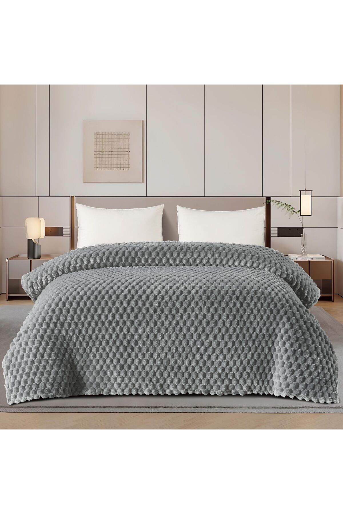 MİNG Lİ-A soft, new, elegant double blanket with a soft texture, weighing 1500 g, size 220*240 cm 1