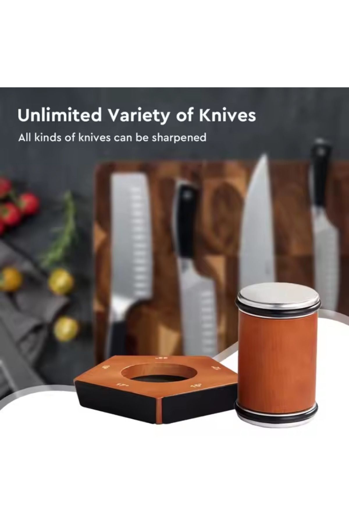 Lommad-Magnetic Knife Sharpener, 5 Sharpening Angles, Coarse and Fine Sharpening, Non-Slip Base 4