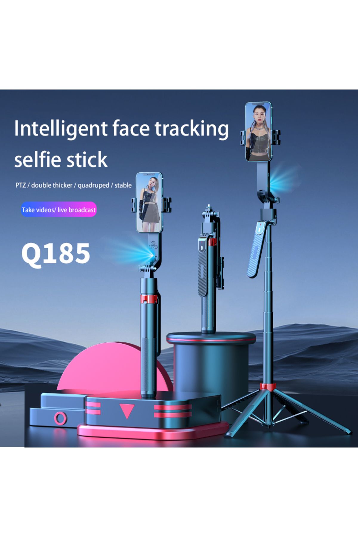 Generic-Extendable Selfie Stick Tripod with360°Rotation&Remote Control–Stable Design&Multi-Device Compatible 7