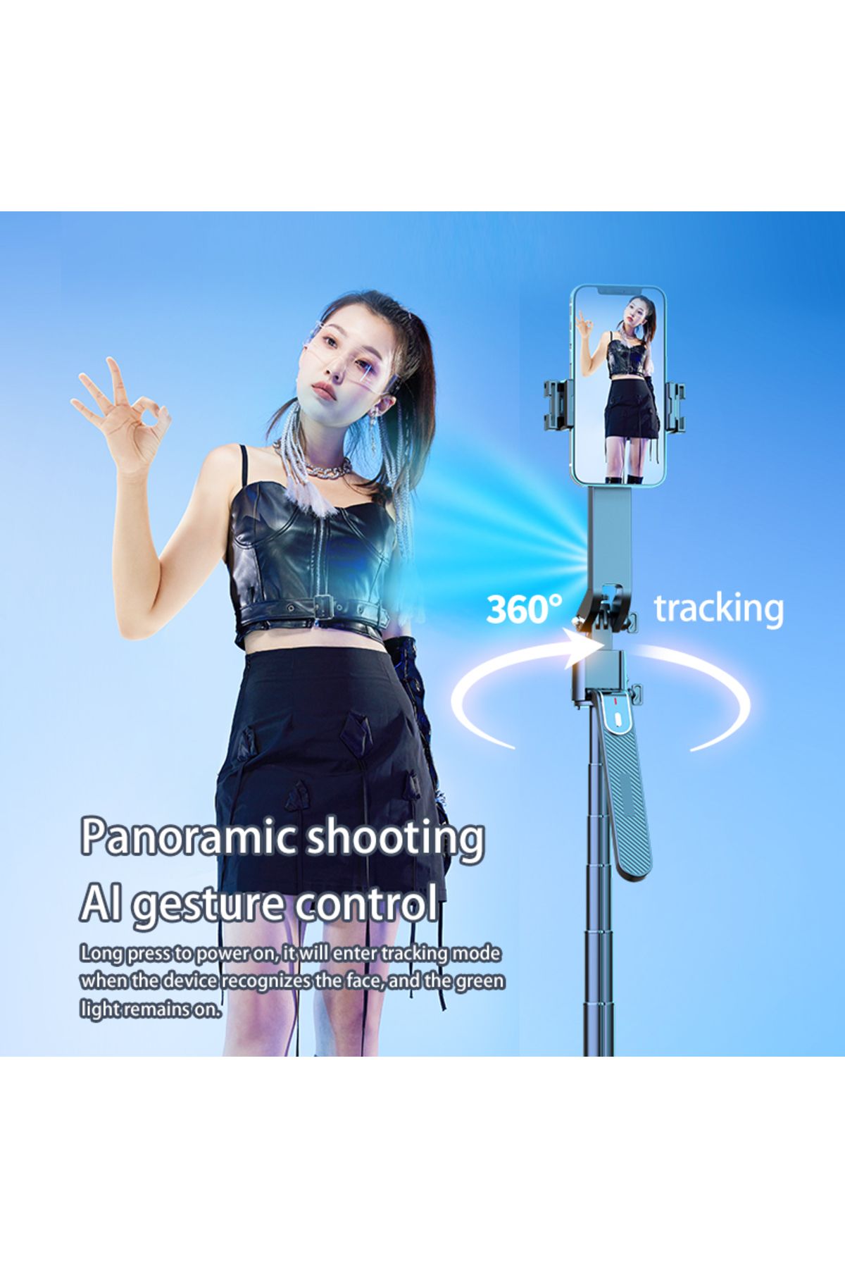 Generic-Extendable Selfie Stick Tripod with360°Rotation&Remote Control–Stable Design&Multi-Device Compatible 3