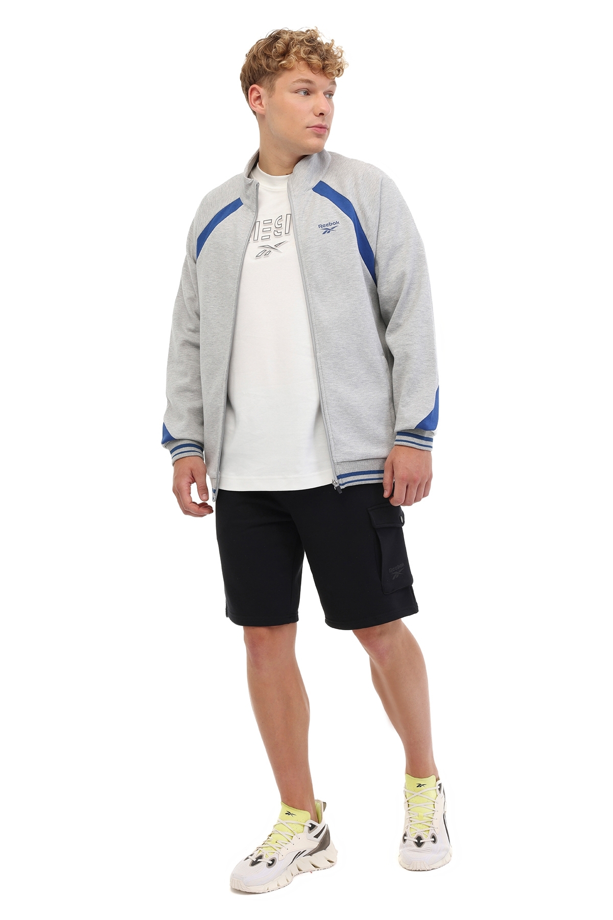 Reebok CAMBLE FZ Gri Erkek Eşofman Üstü görsel 5