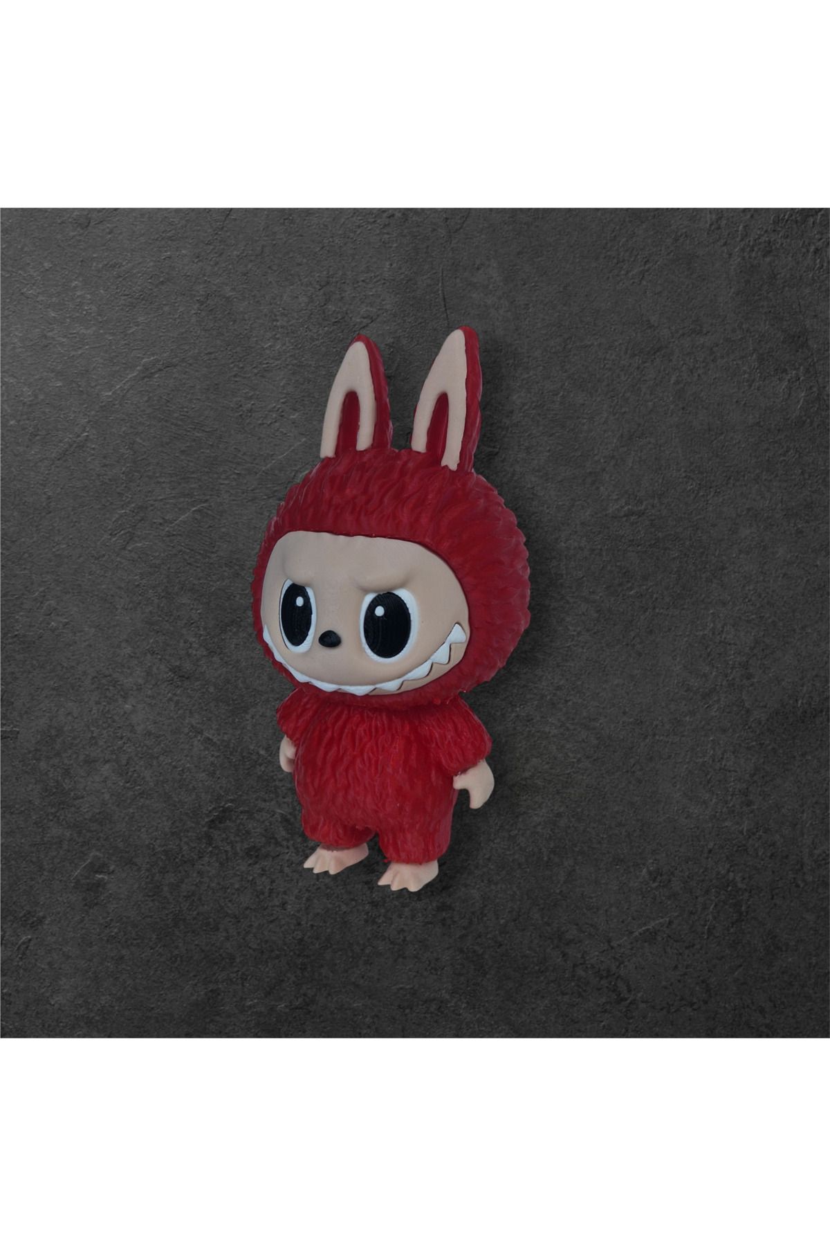 3DONE MODELS-Labubu Figurine – Collectible Character, 3D Printed, Red, Geek Decor & Unique Gift 5