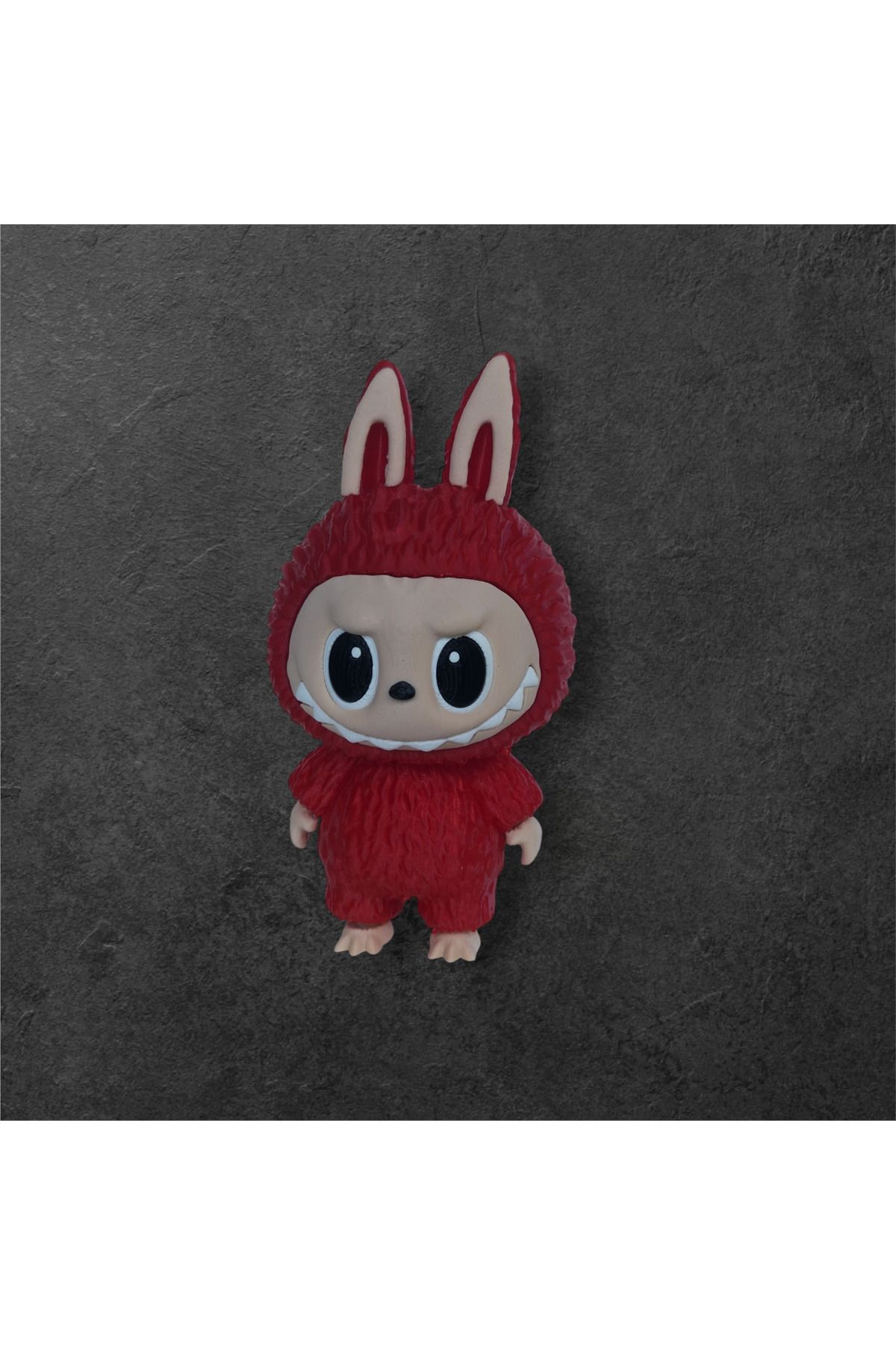 3DONE MODELS-Labubu Figurine – Collectible Character, 3D Printed, Red, Geek Decor & Unique Gift 6