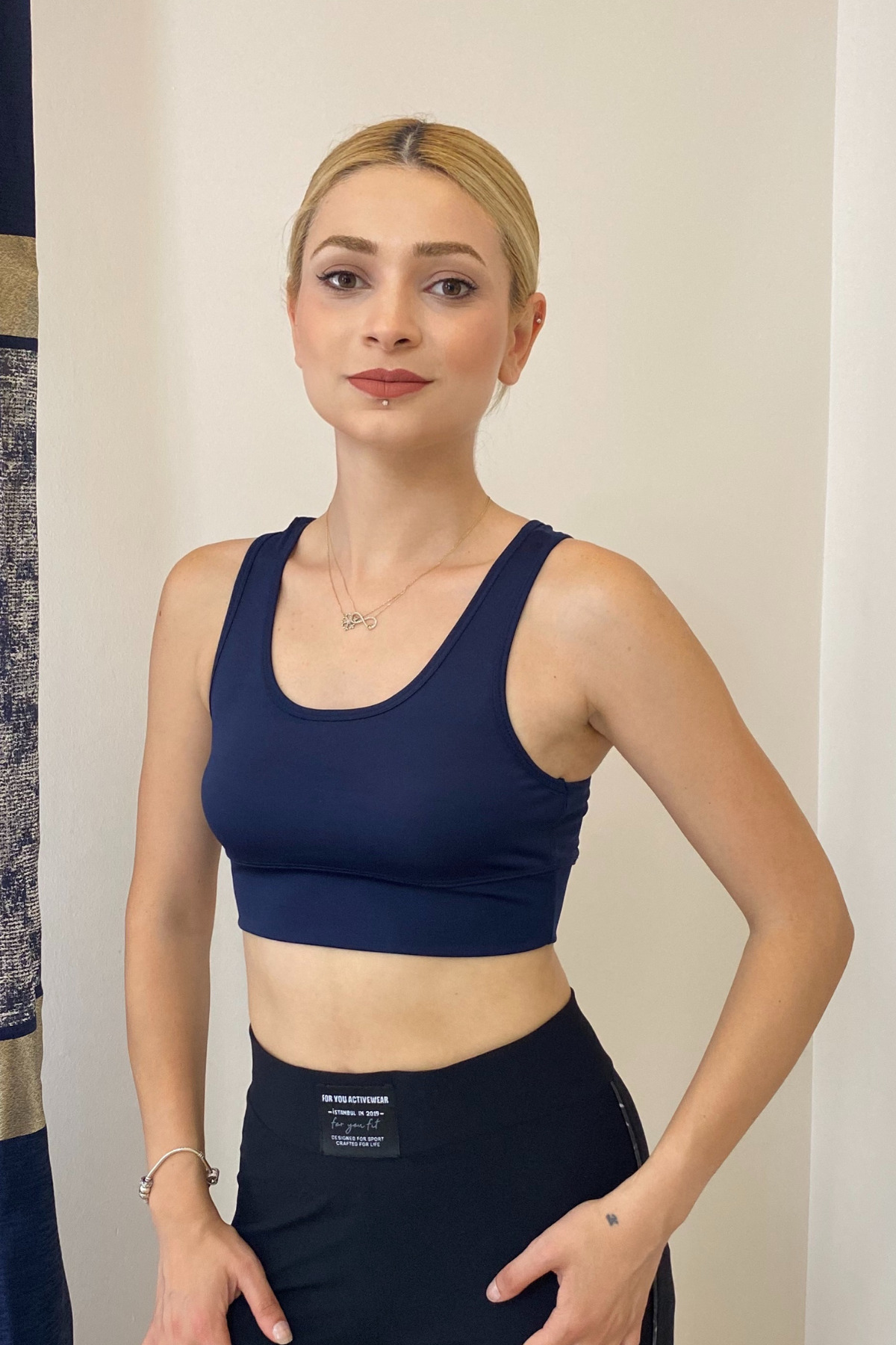 moddosa fashion Kadın Spor Yüzücü Sırtı Crop Top Büstiyer görsel 3