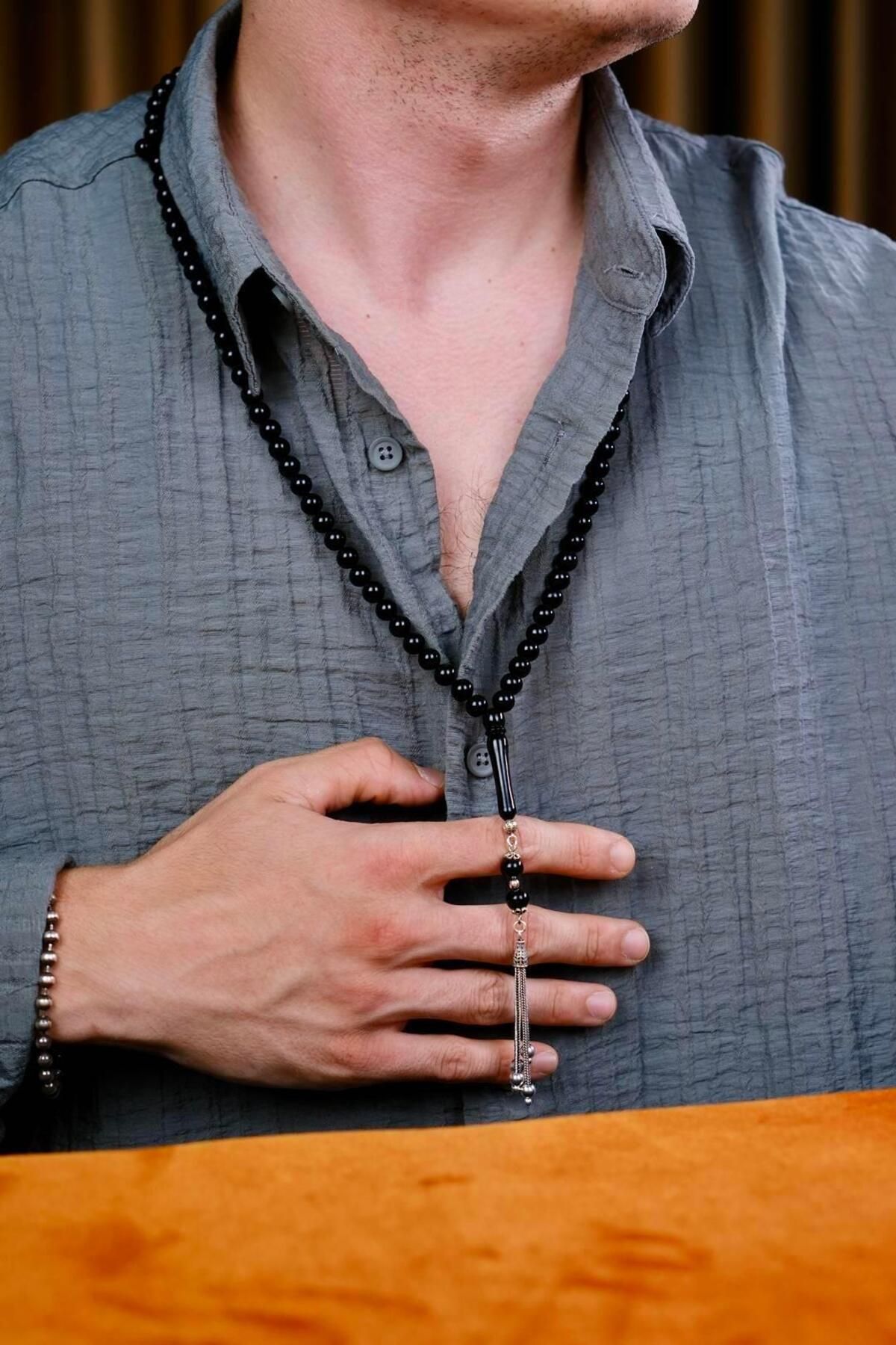 dergah tesbih-Master Ömer Aktaş Craftsmanship Silver Design Erzurum Oltu 99 Prayer Zikir Prayer Beads 4